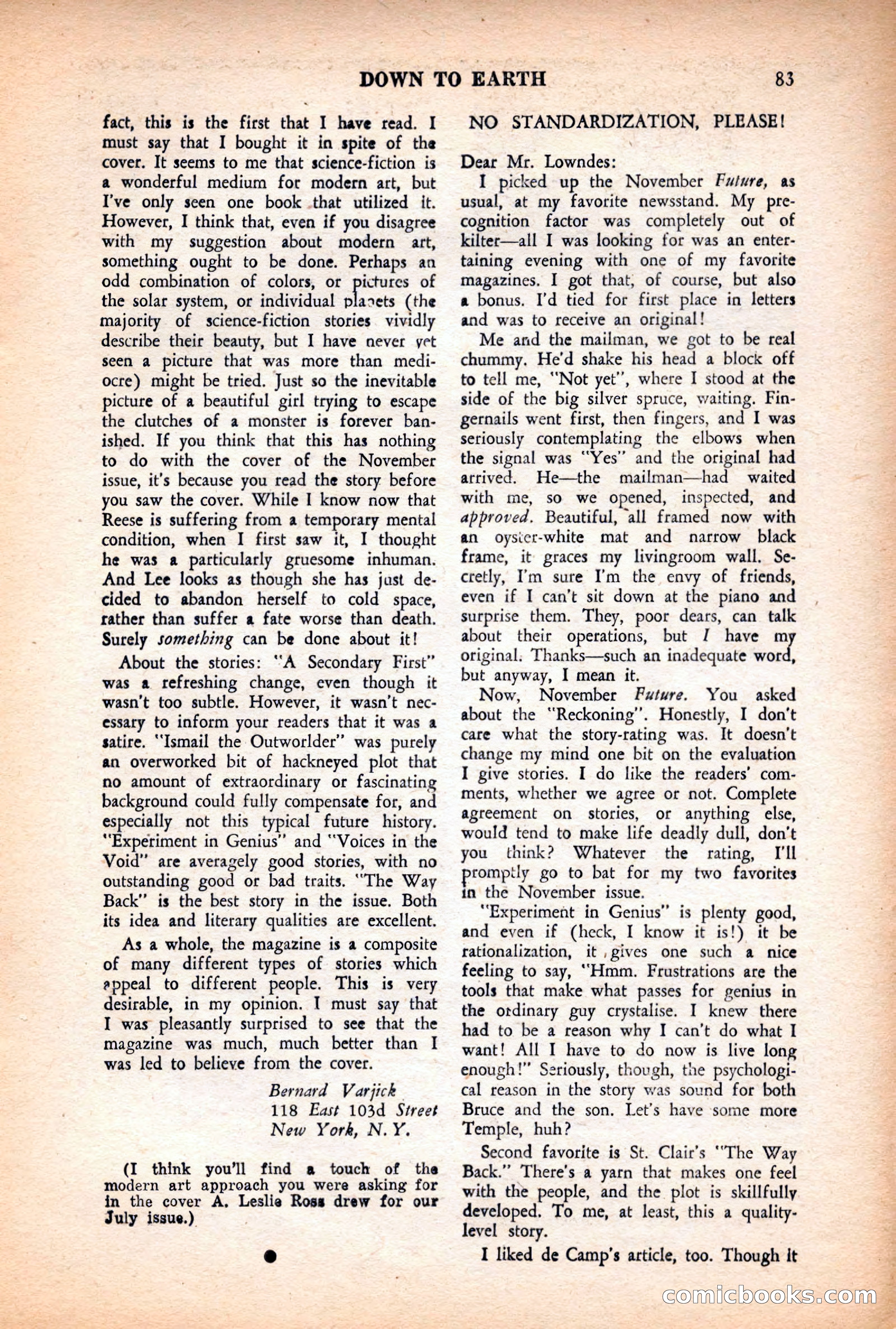 Future Science Fiction, May 1952 — page 83 of 100