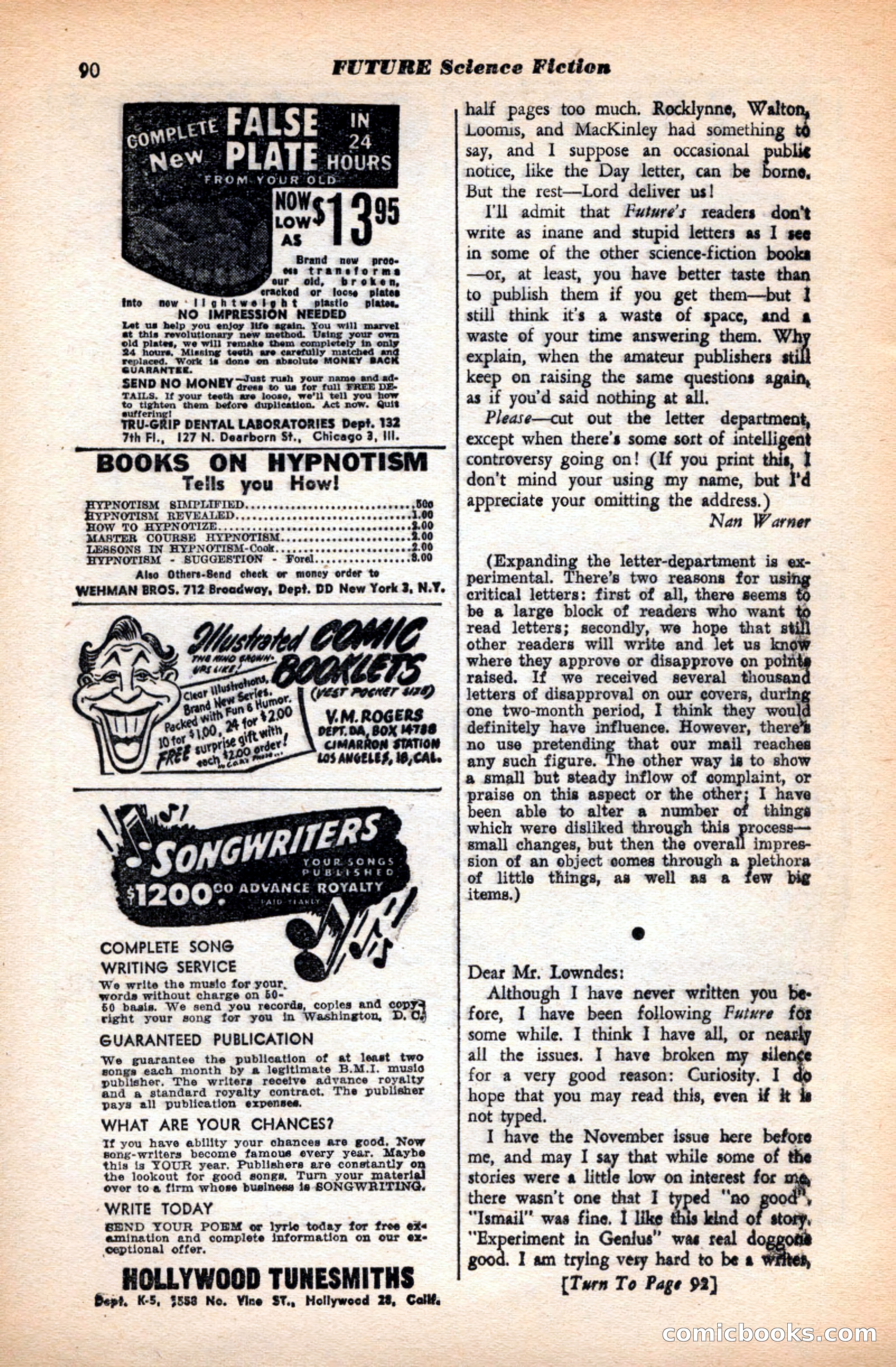 Future Science Fiction, May 1952 — page 90 of 100