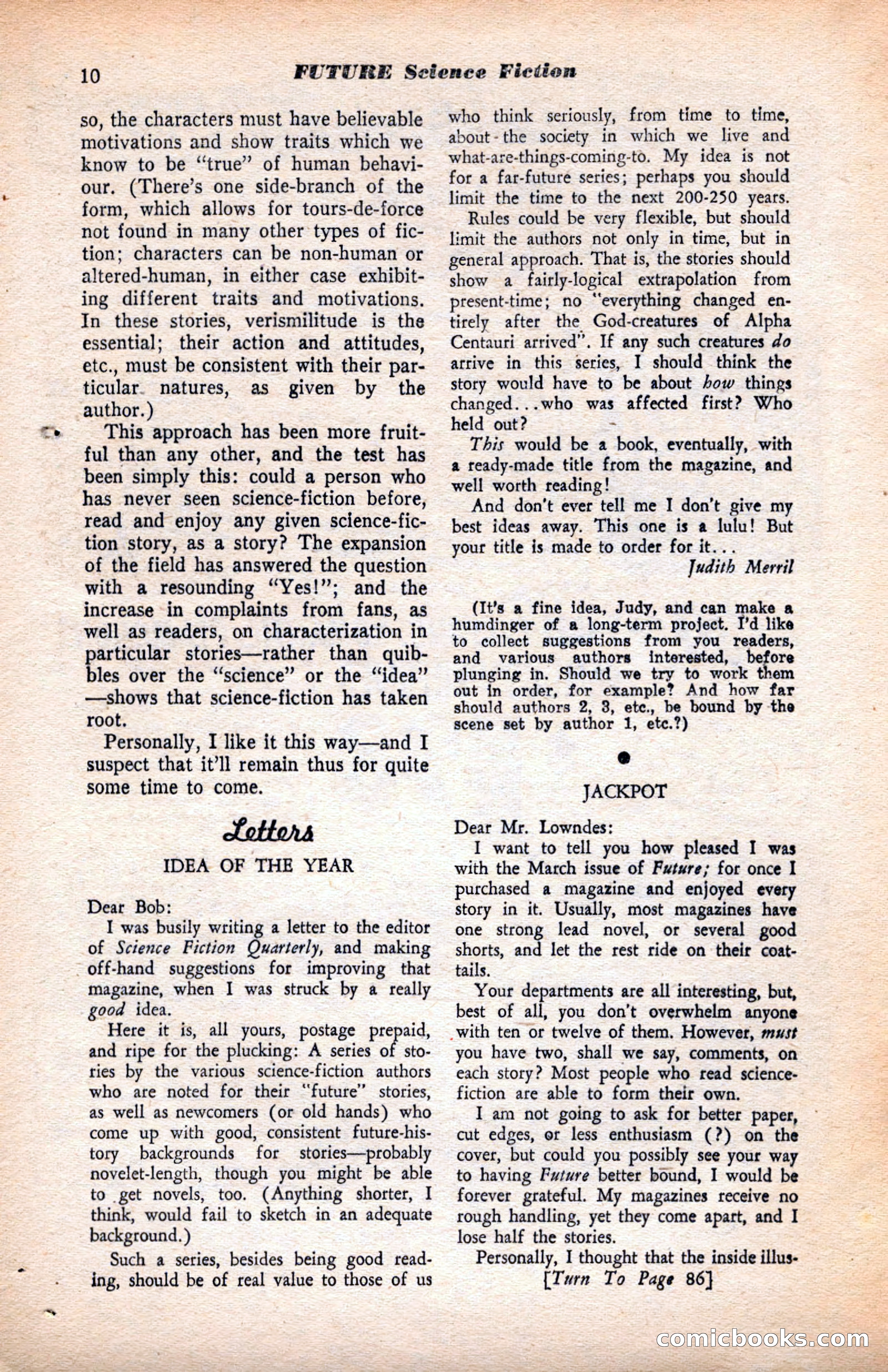 Future Science Fiction, July 1952 — page 10 of 100