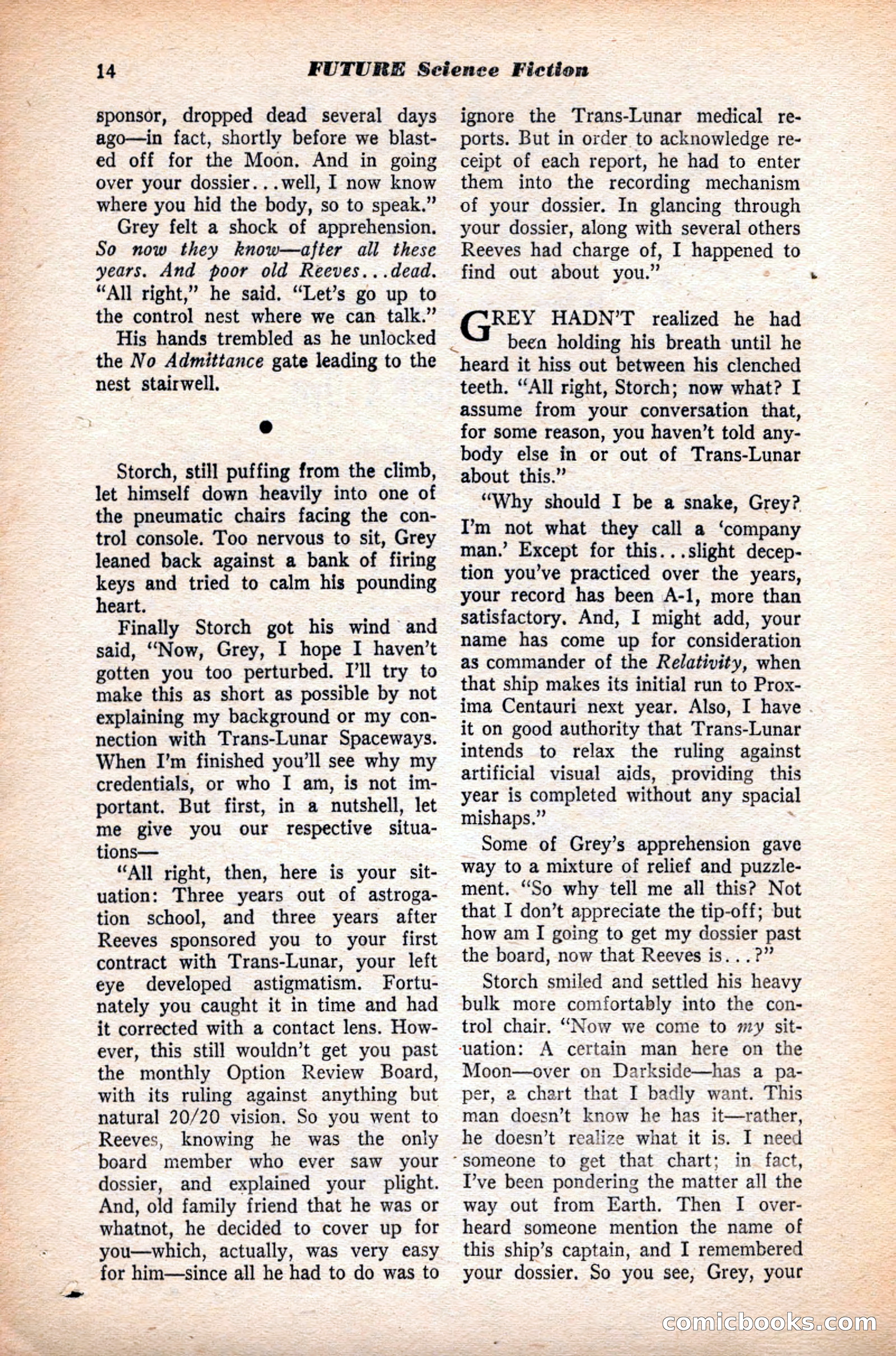 Future Science Fiction, July 1952 — page 14 of 100