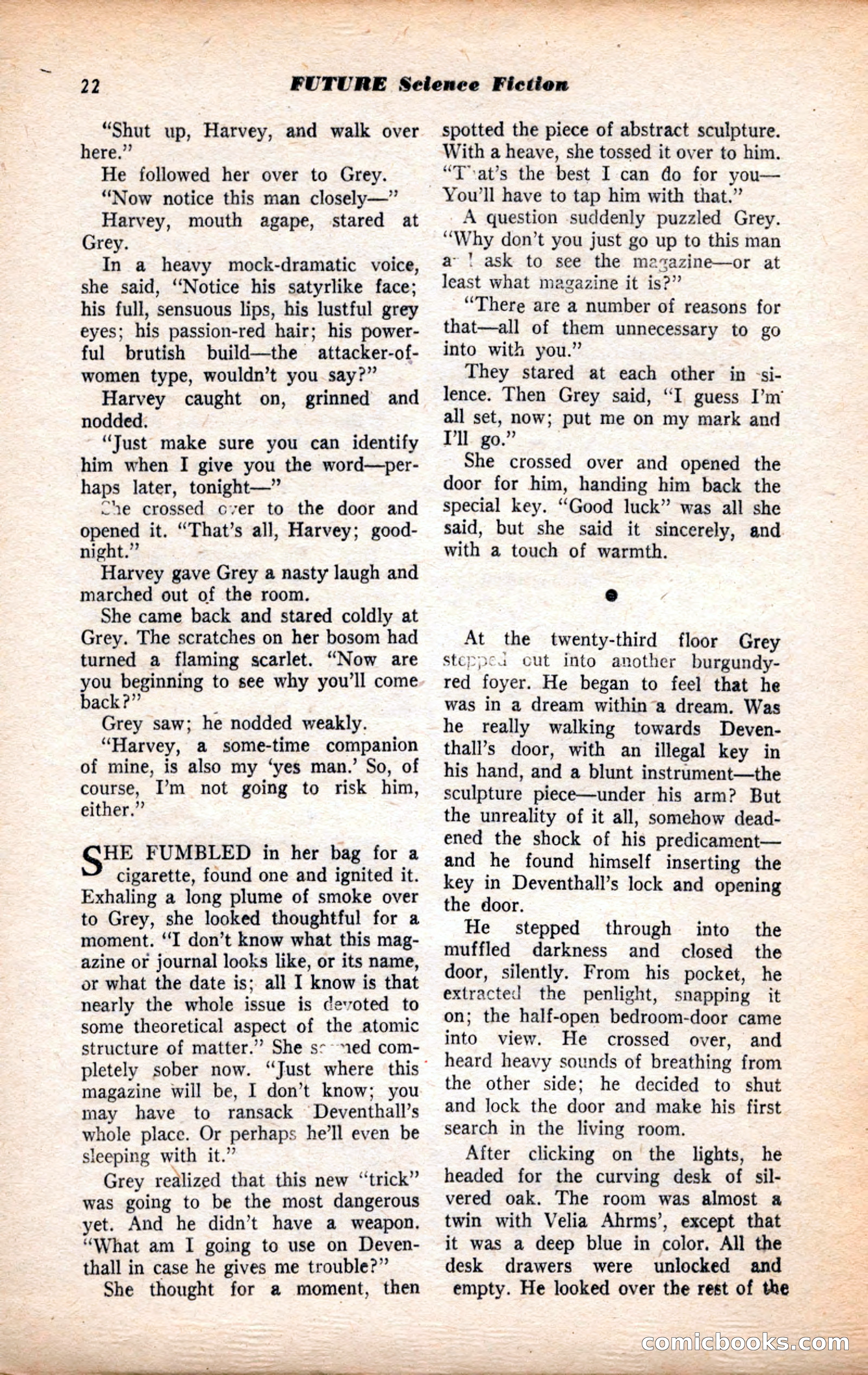 Future Science Fiction, July 1952 — page 22 of 100