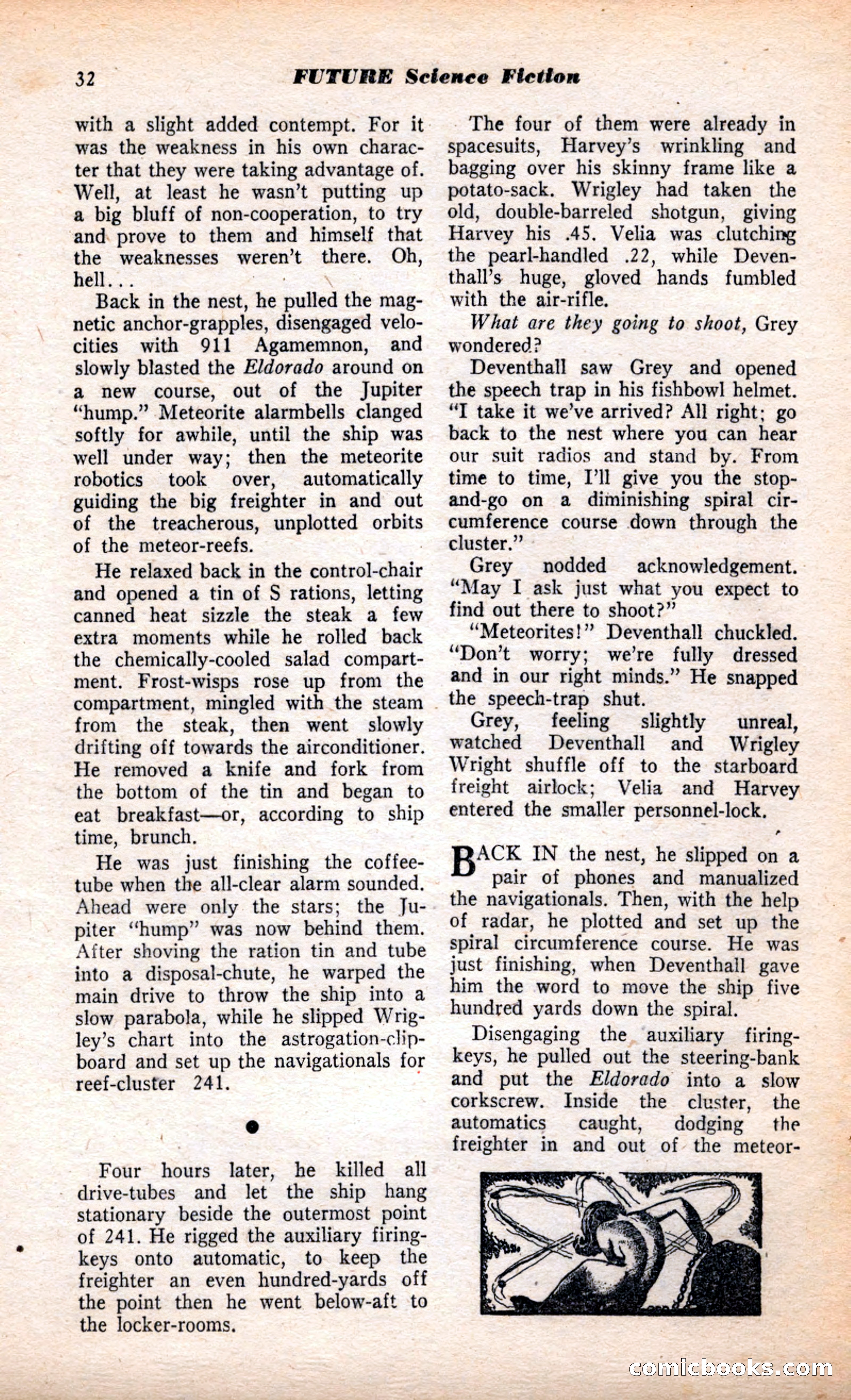 Future Science Fiction, July 1952 — page 32 of 100