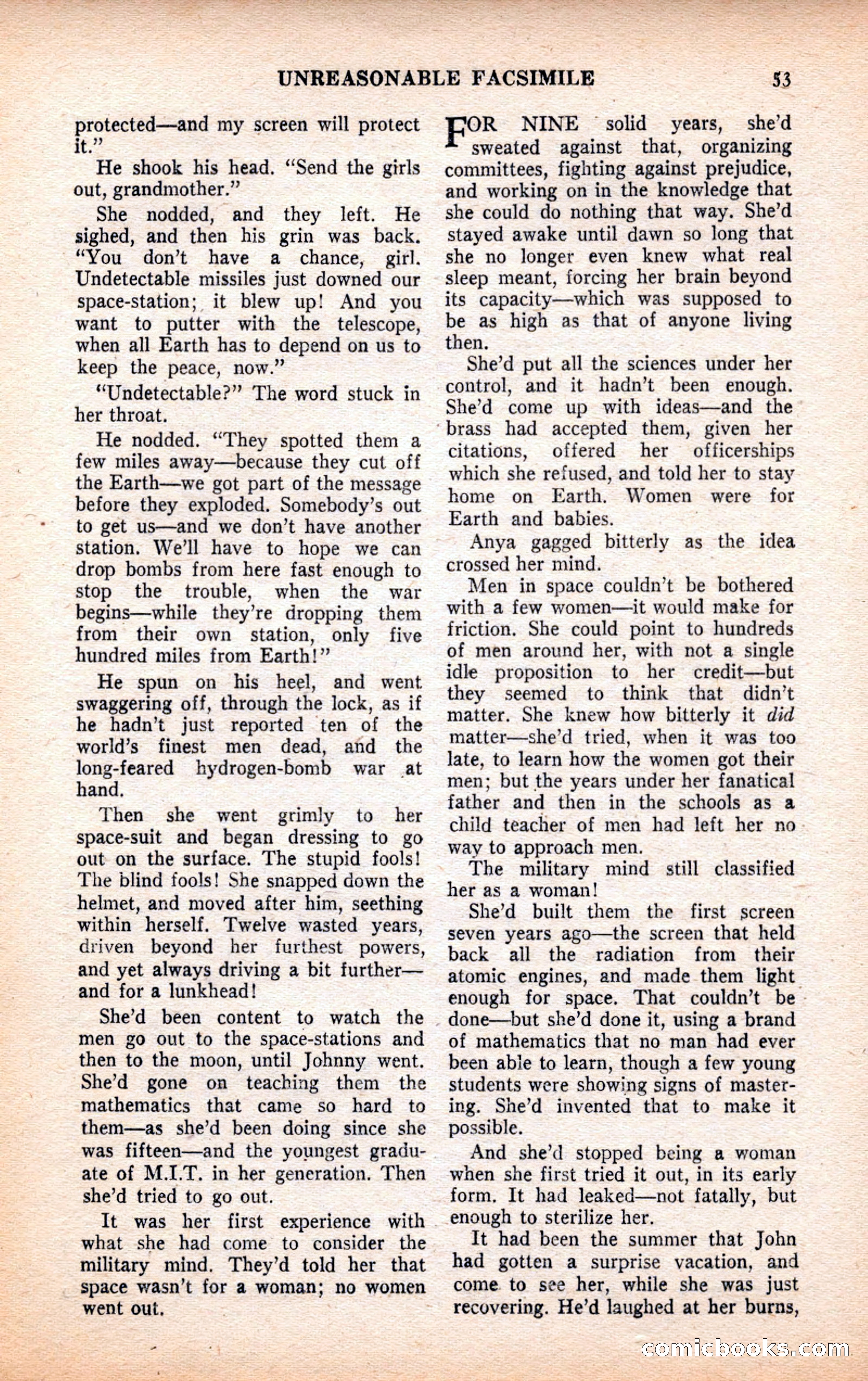 Future Science Fiction, July 1952 — page 53 of 100