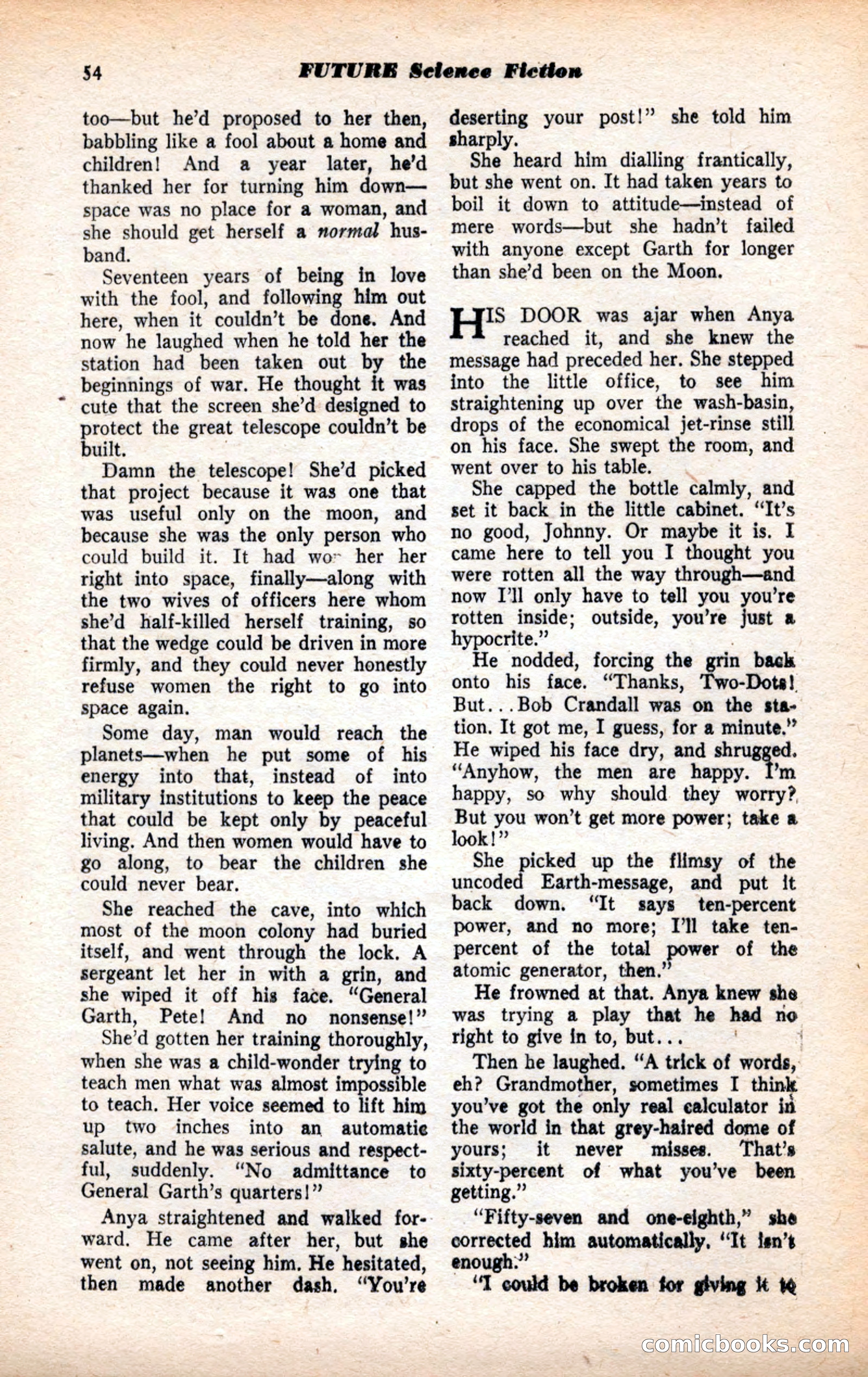 Future Science Fiction, July 1952 — page 54 of 100