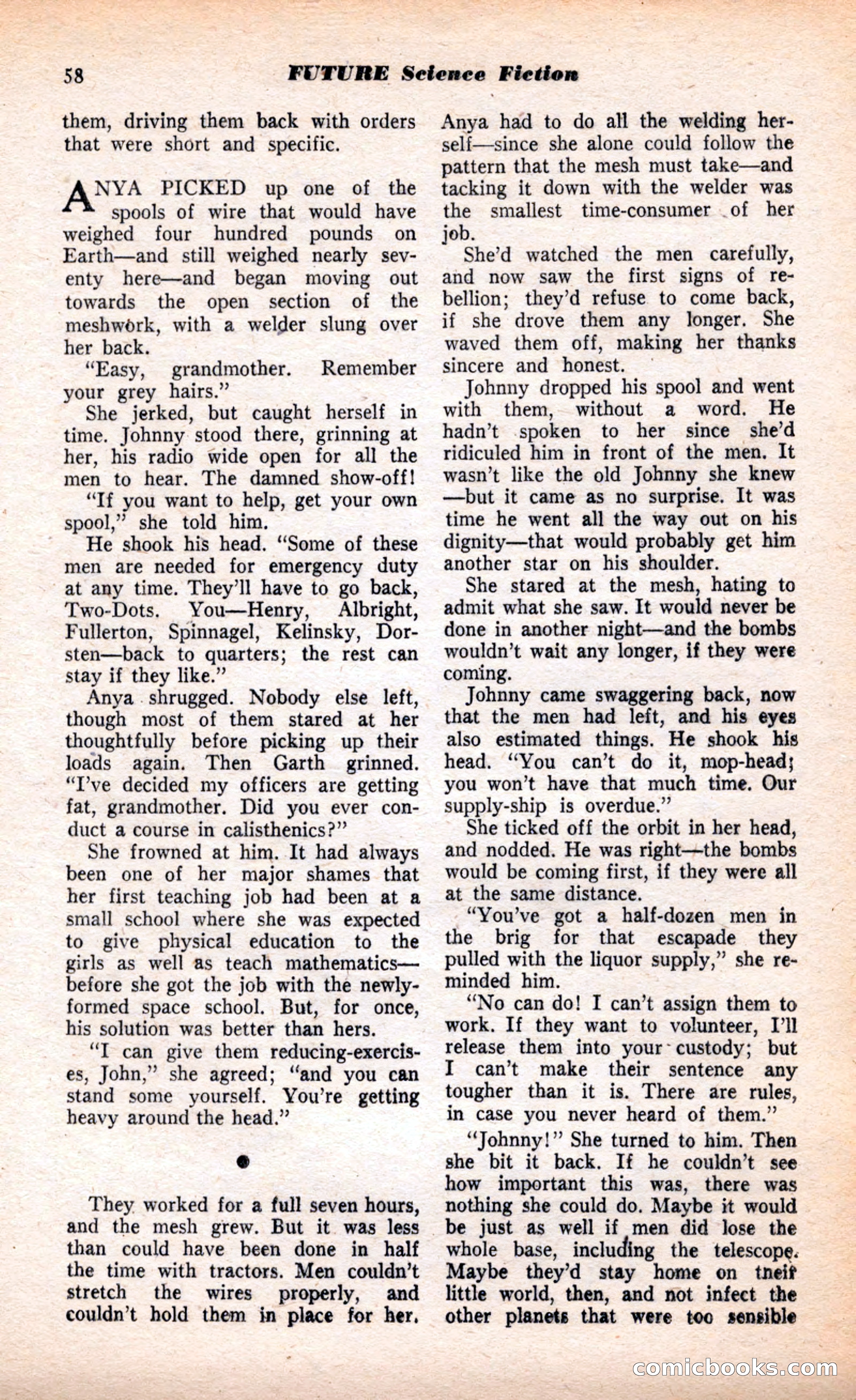 Future Science Fiction, July 1952 — page 58 of 100
