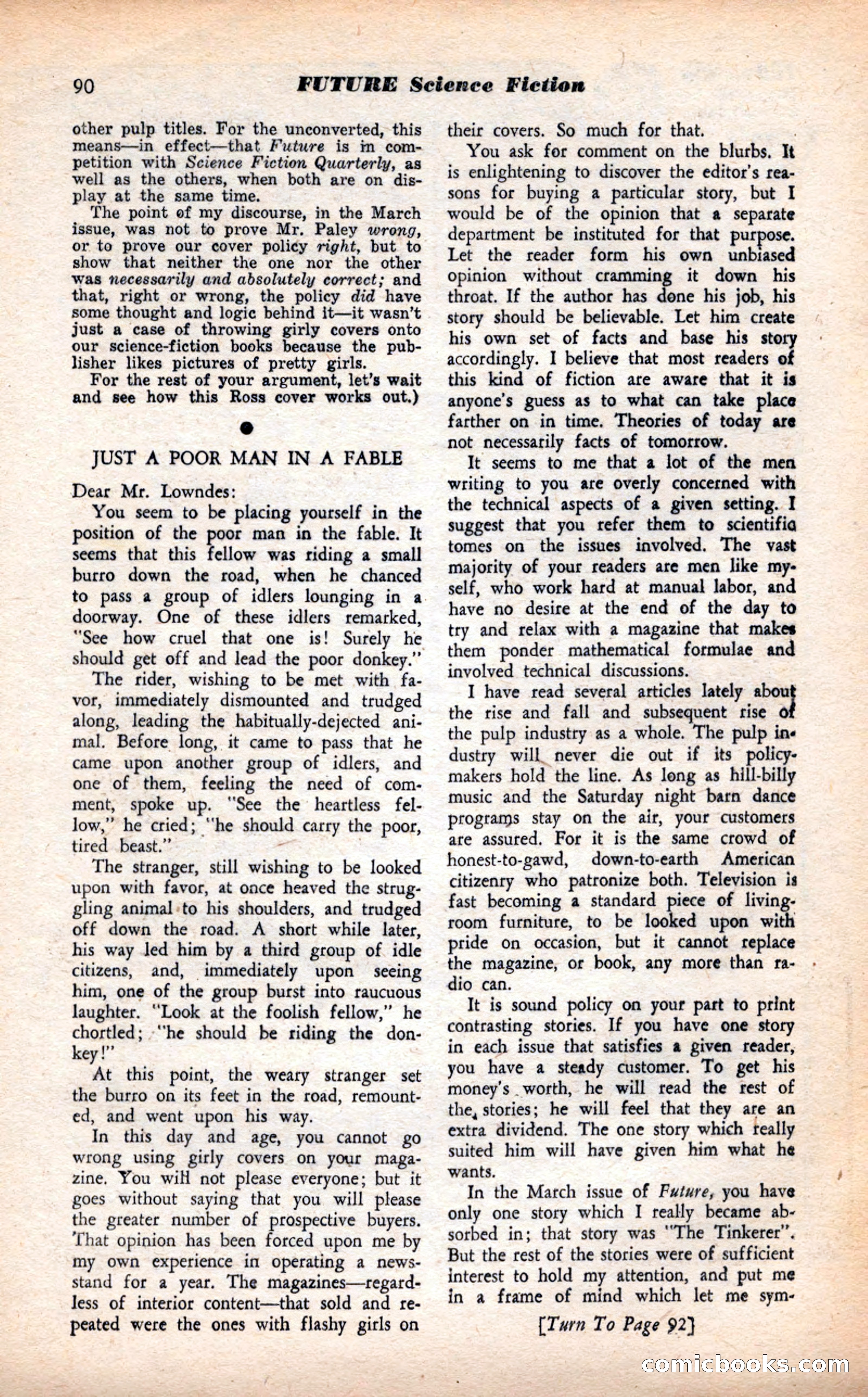 Future Science Fiction, July 1952 — page 90 of 100