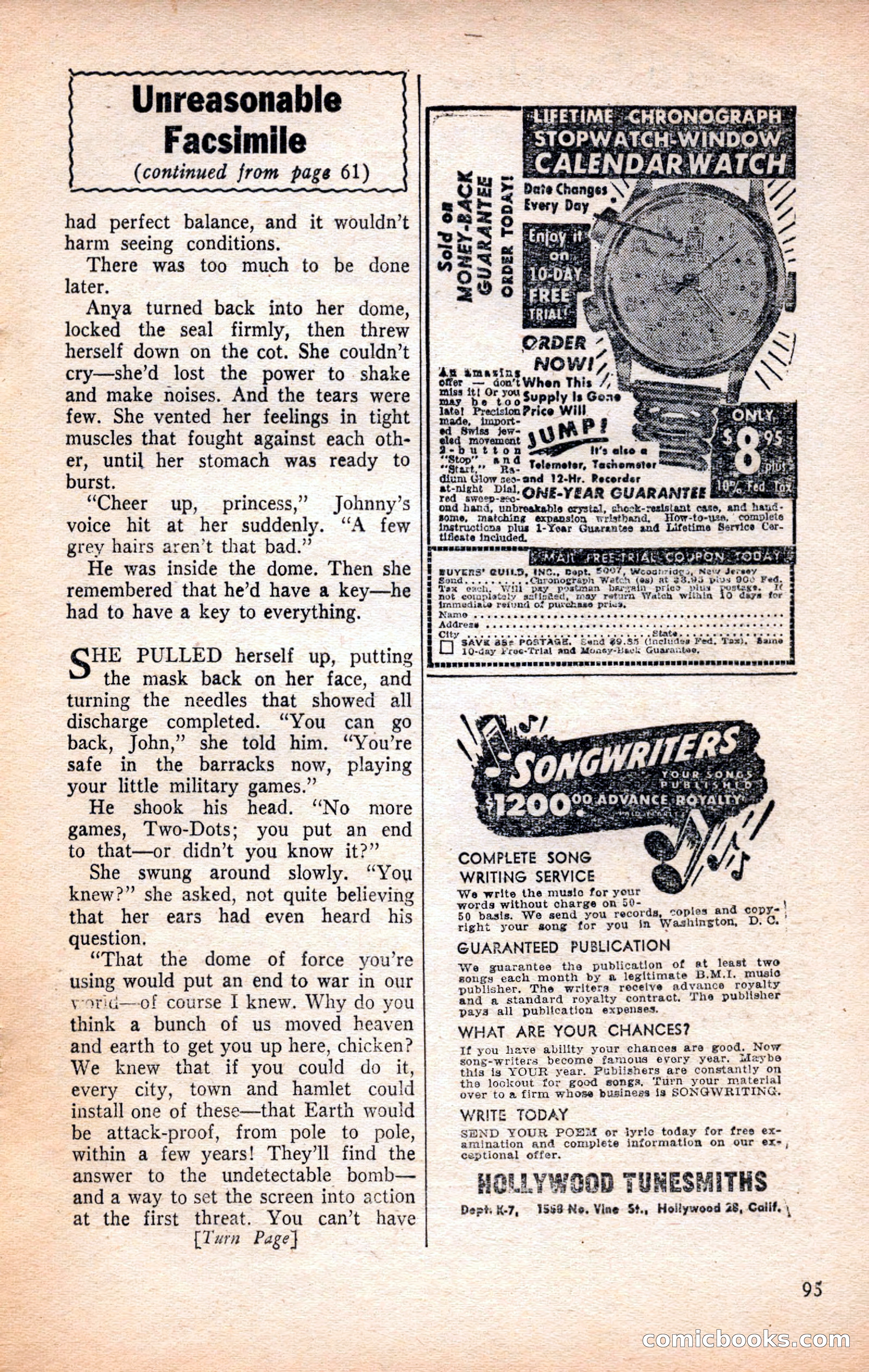 Future Science Fiction, July 1952 — page 95 of 100