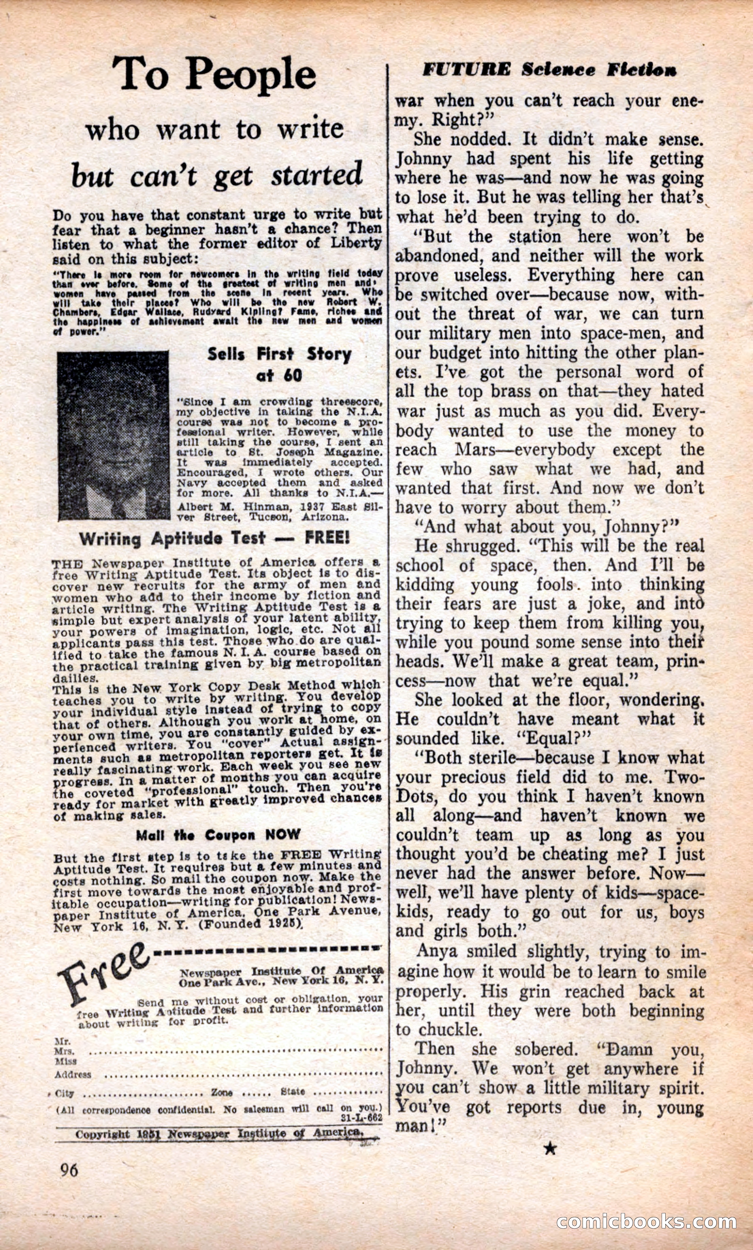 Future Science Fiction, July 1952 — page 96 of 100