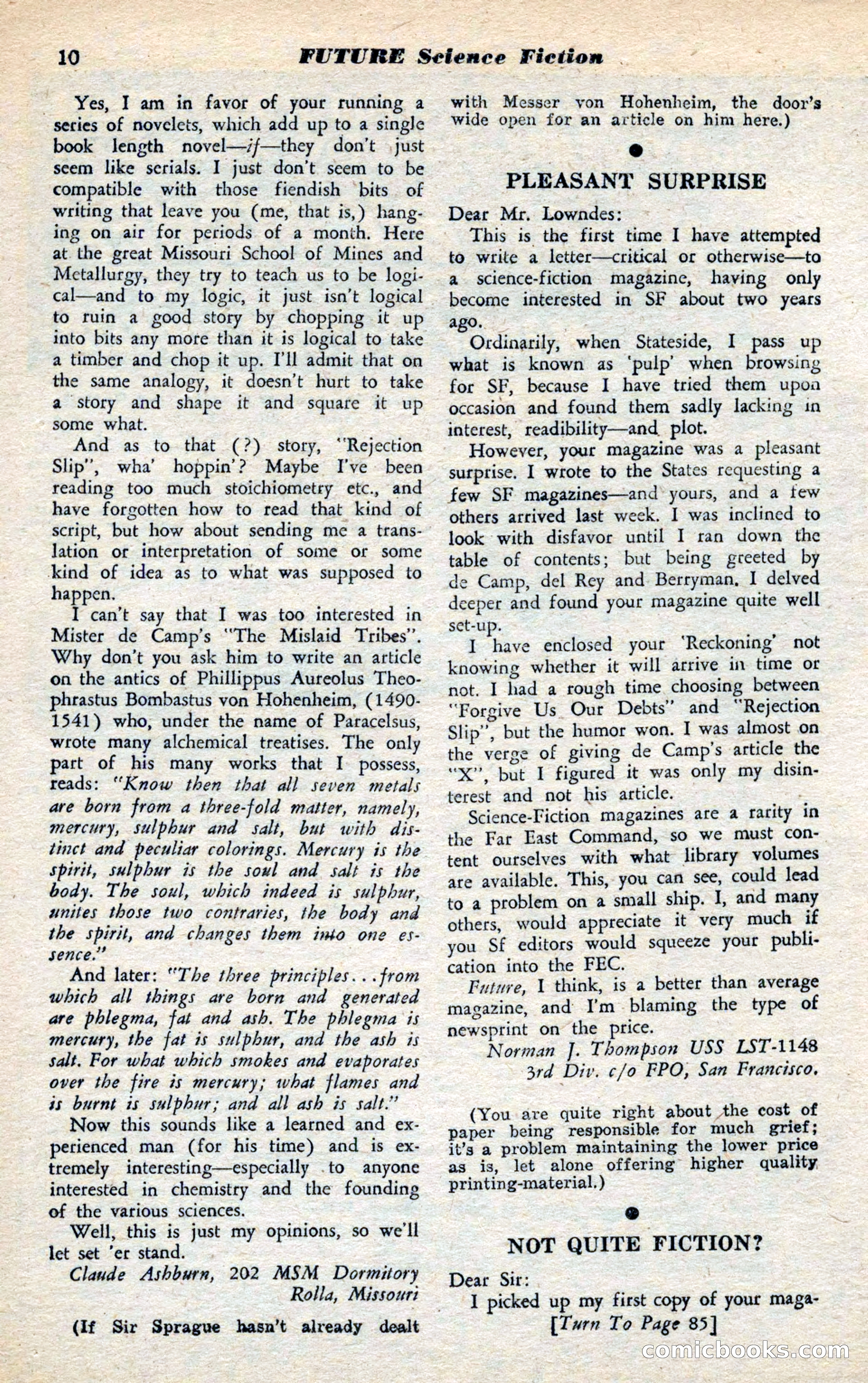 Future Science Fiction, November 1952 — page 10 of 96