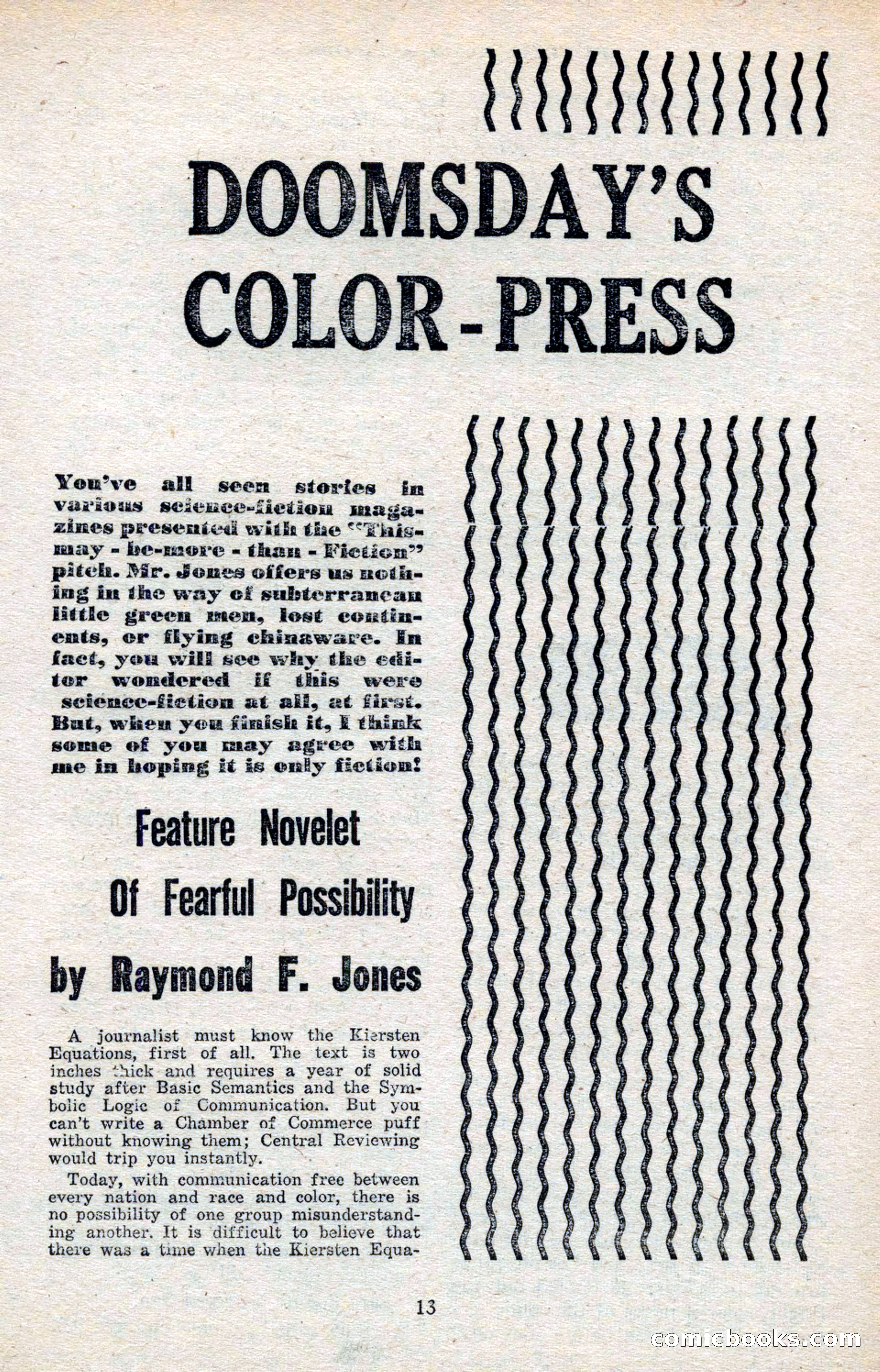 Future Science Fiction, November 1952 — page 13 of 96