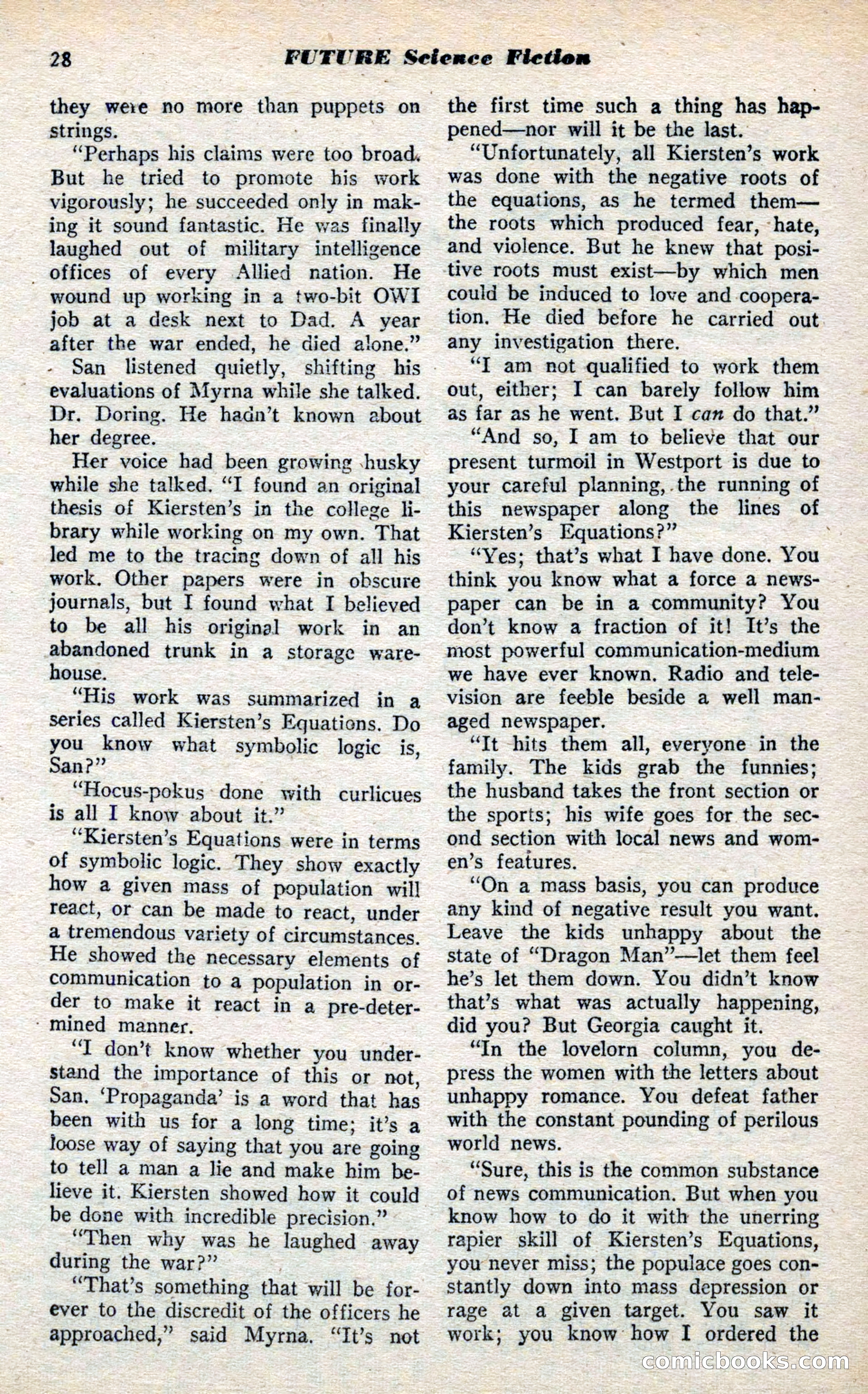 Future Science Fiction, November 1952 — page 28 of 96