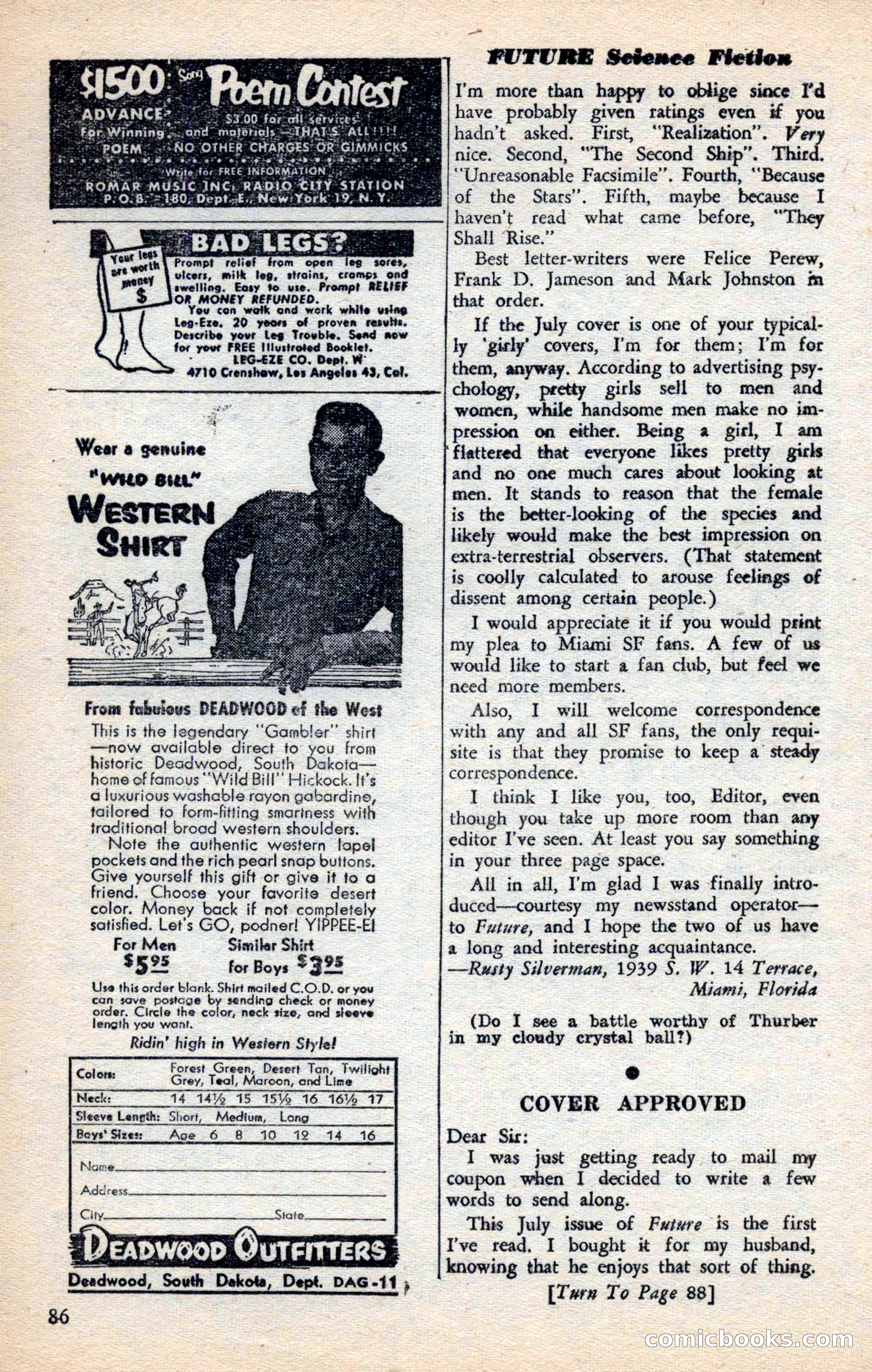 Future Science Fiction, November 1952 — page 82 of 96