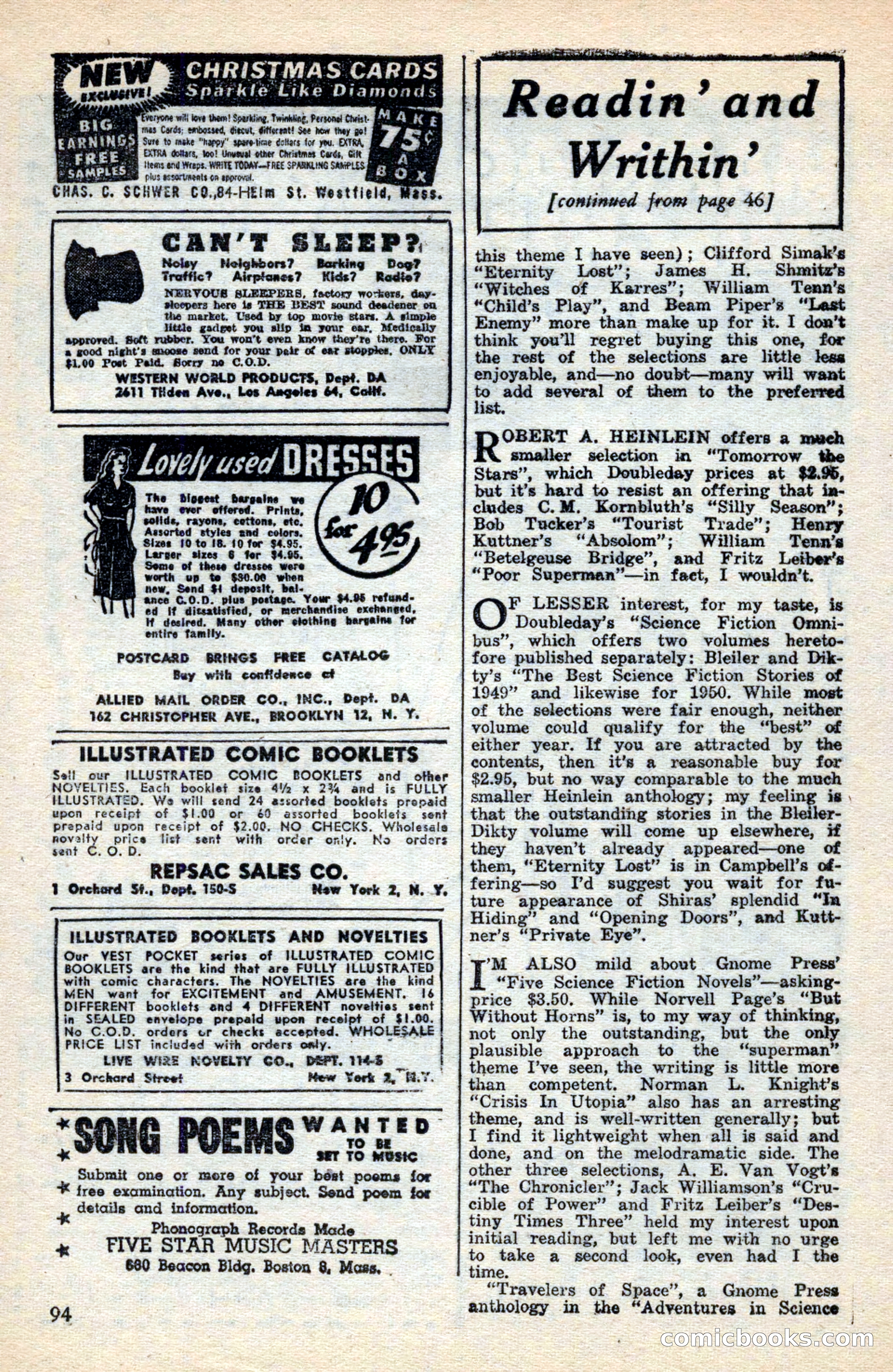 Future Science Fiction, November 1952 — page 90 of 96
