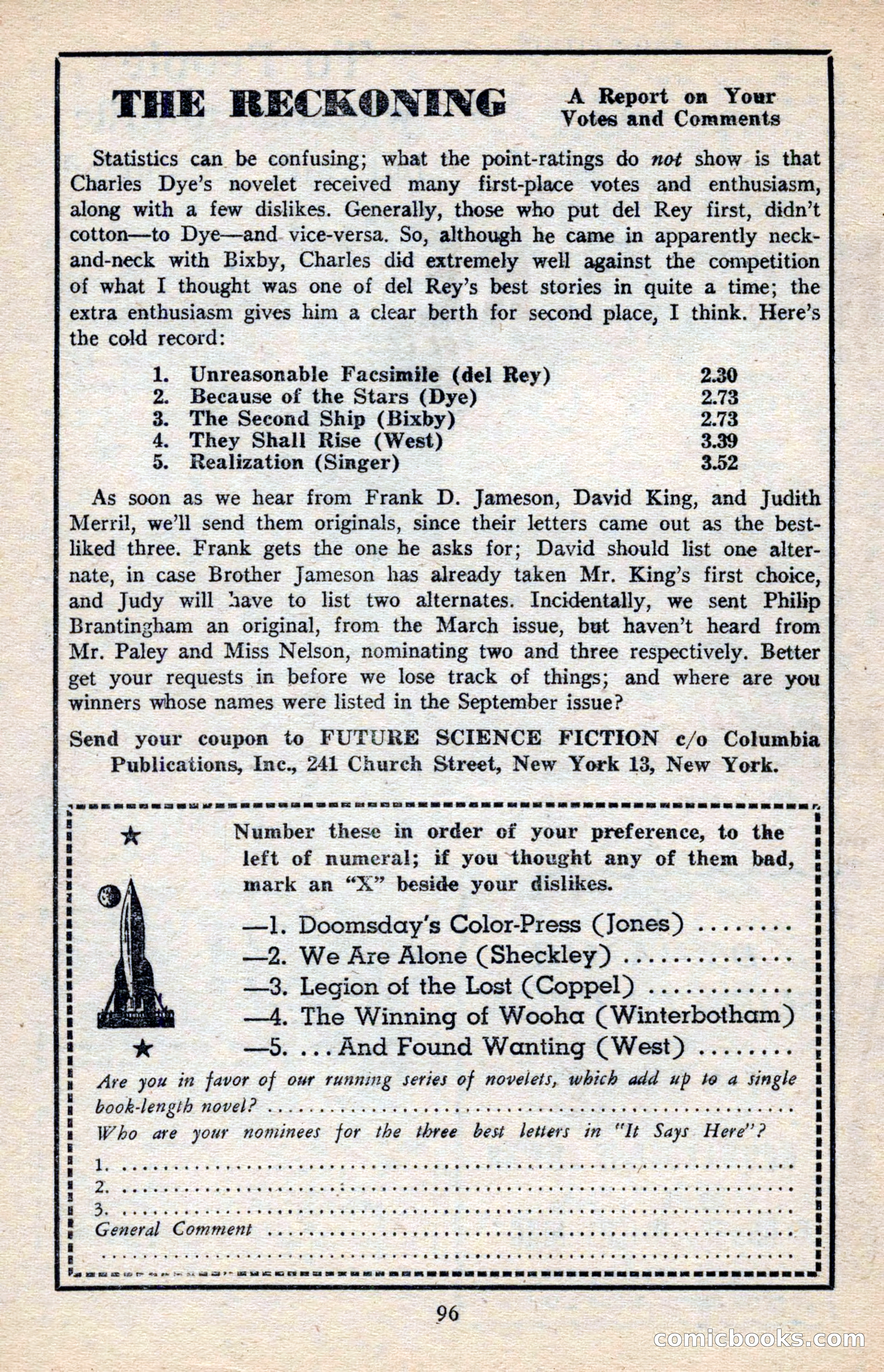 Future Science Fiction, November 1952 — page 92 of 96