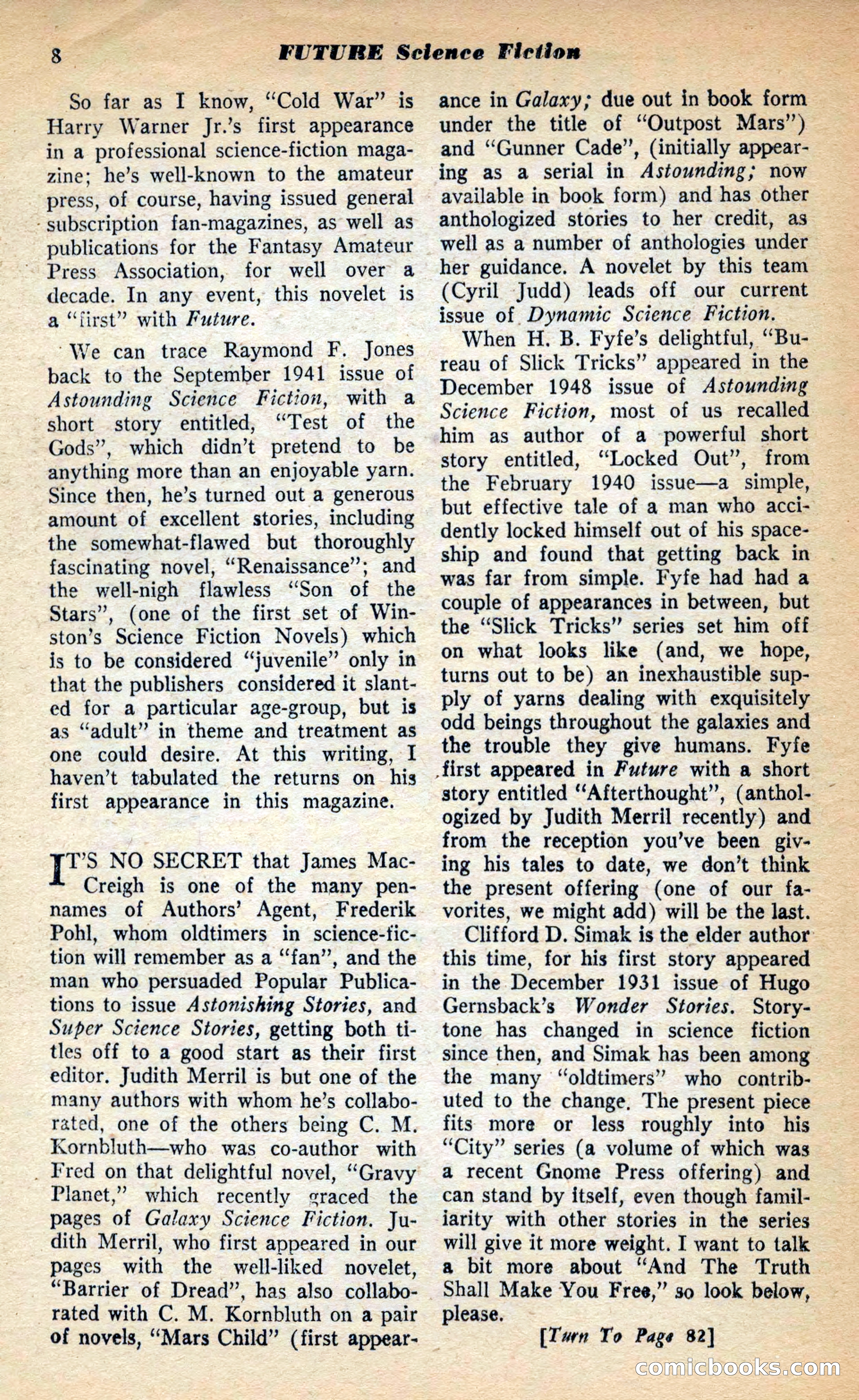 Future Science Fiction, March 1953 — page 8 of 100