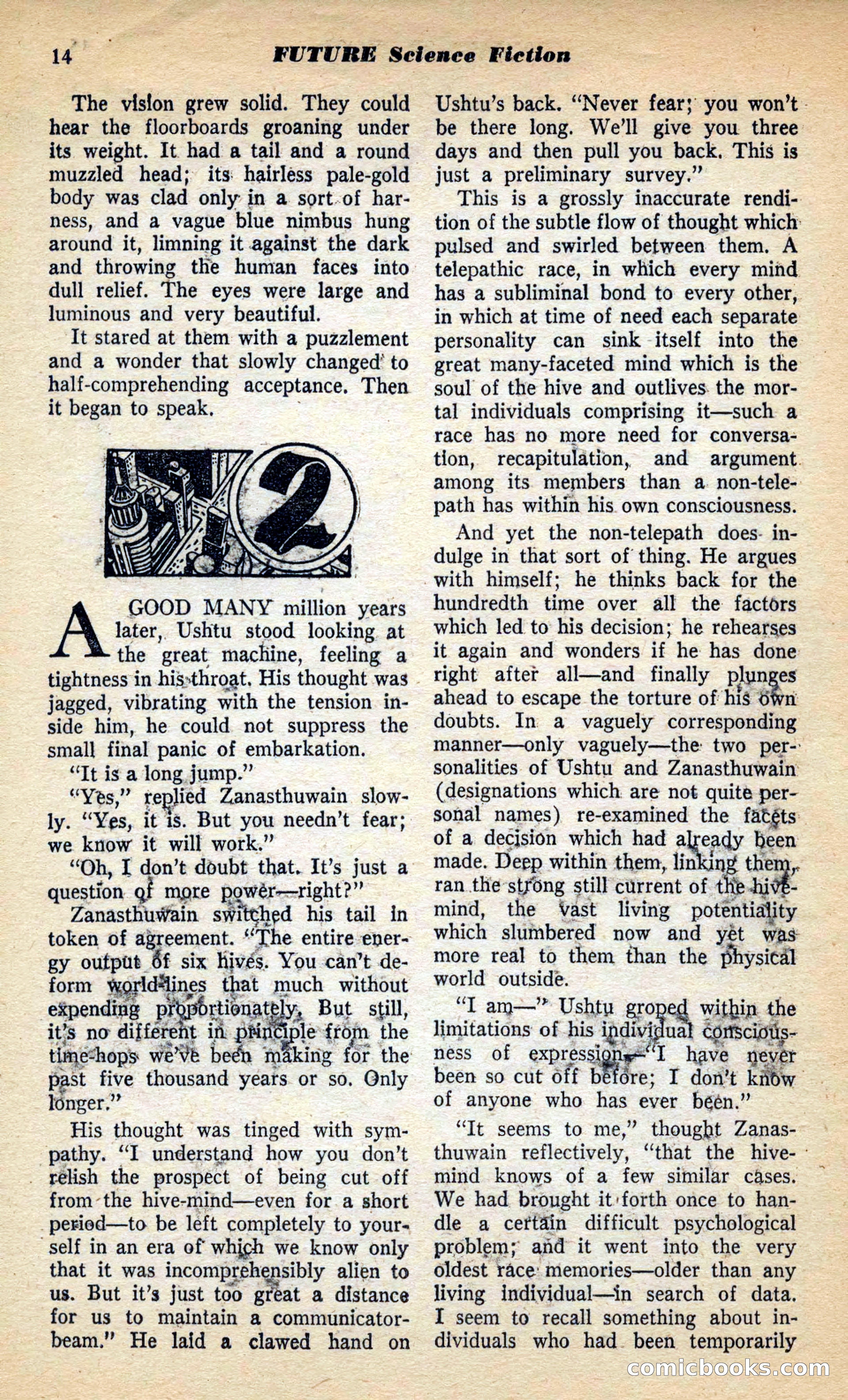 Future Science Fiction, March 1953 — page 14 of 100