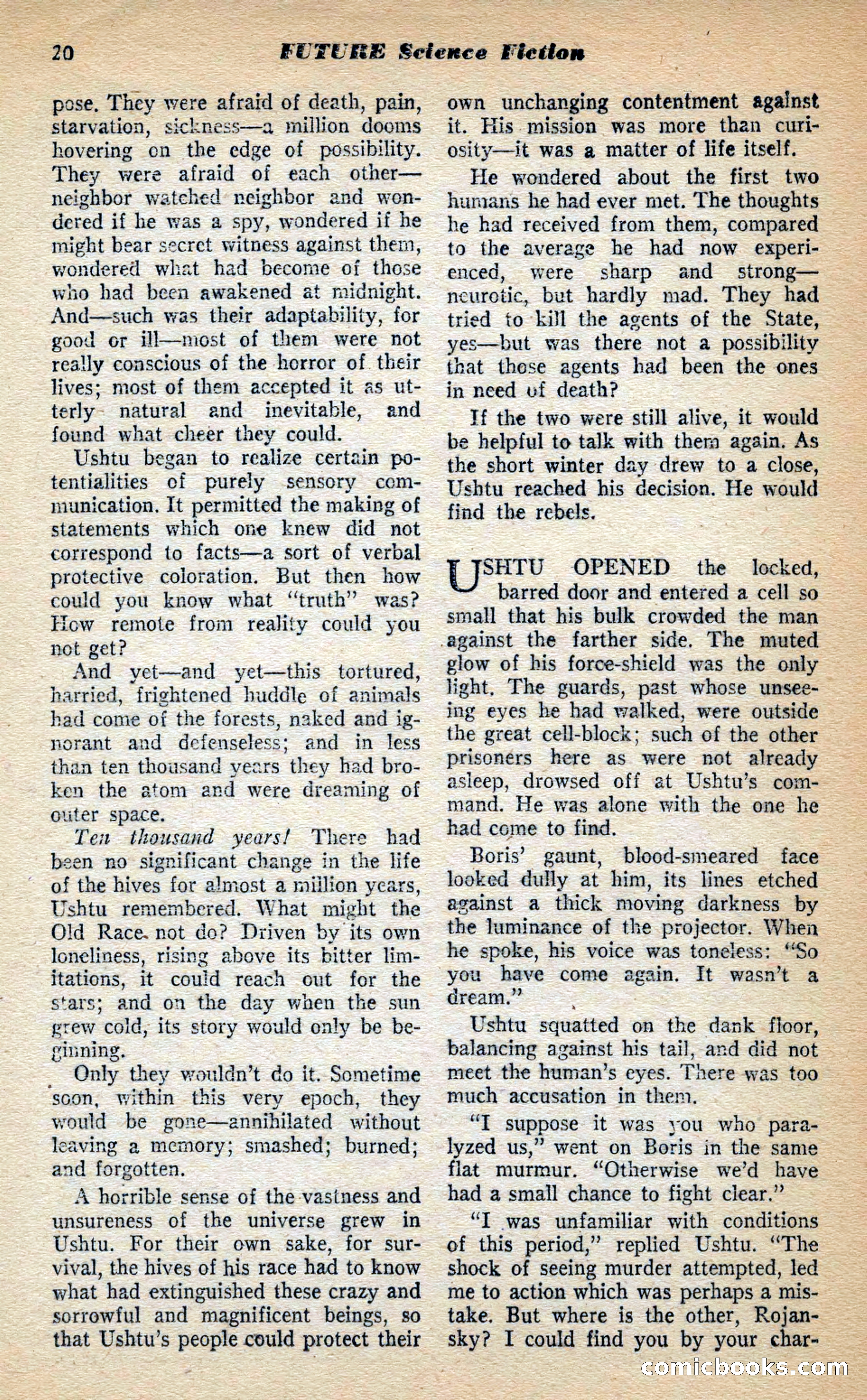 Future Science Fiction, March 1953 — page 20 of 100