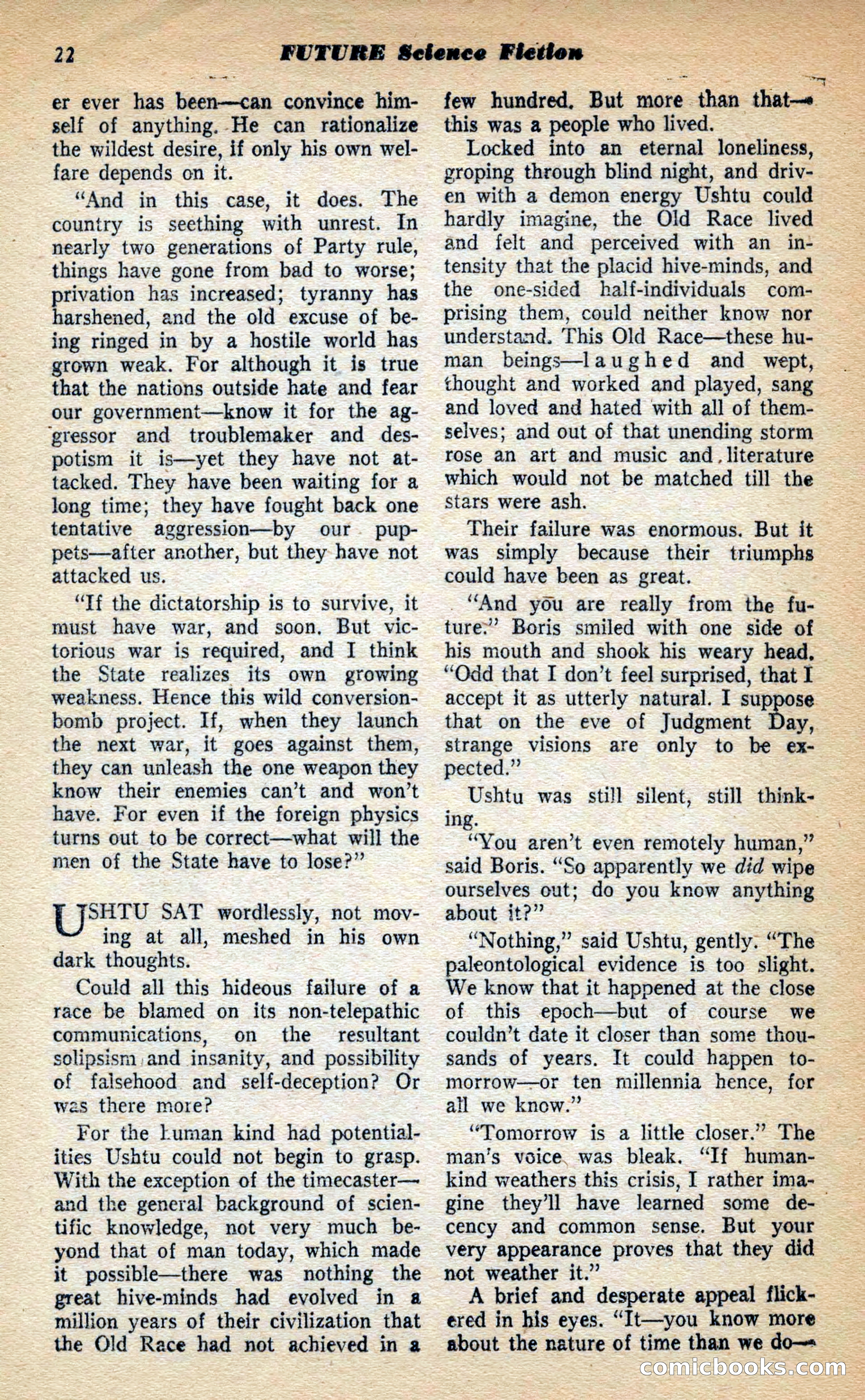 Future Science Fiction, March 1953 — page 22 of 100