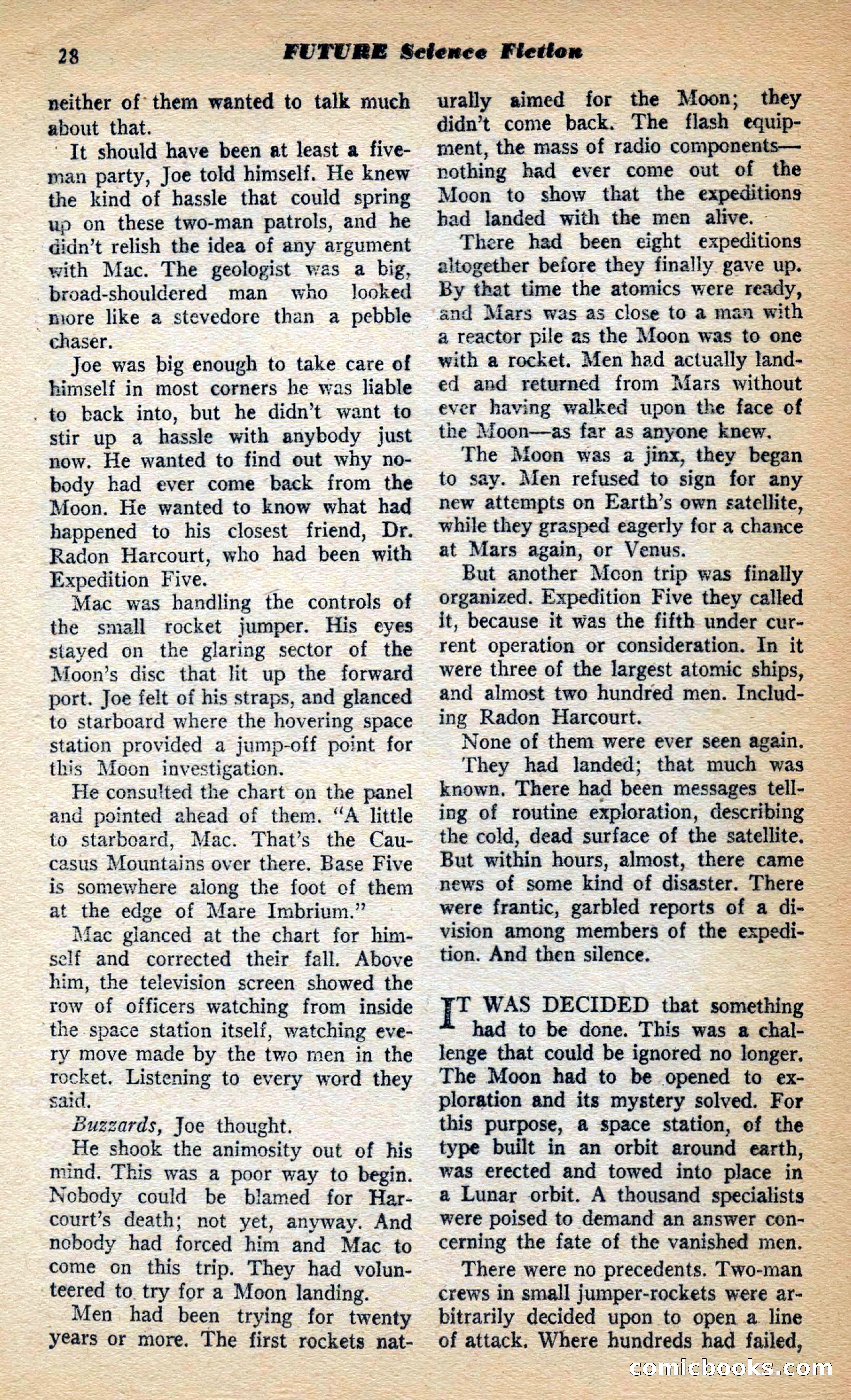 Future Science Fiction, March 1953 — page 28 of 100