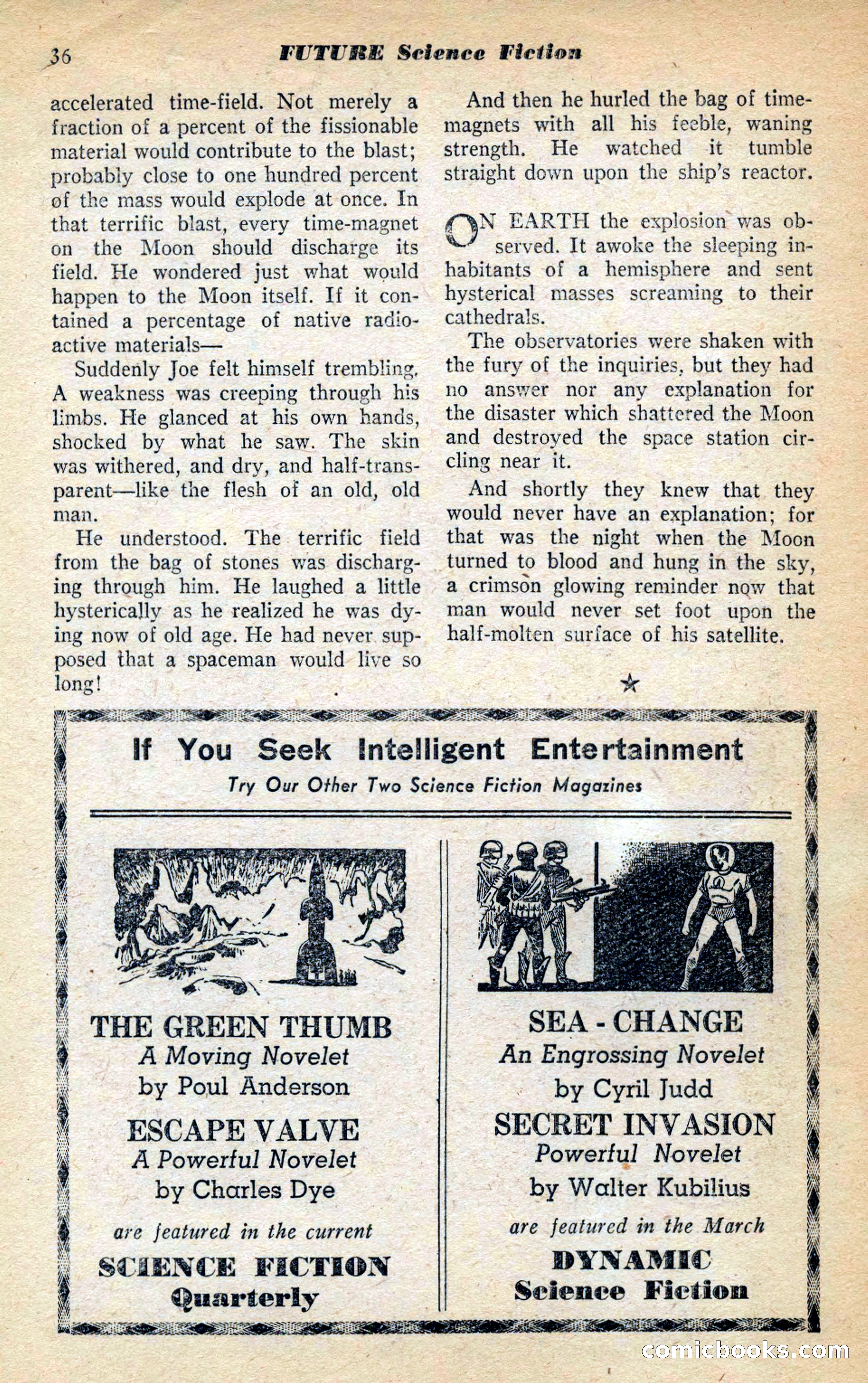 Future Science Fiction, March 1953 — page 36 of 100