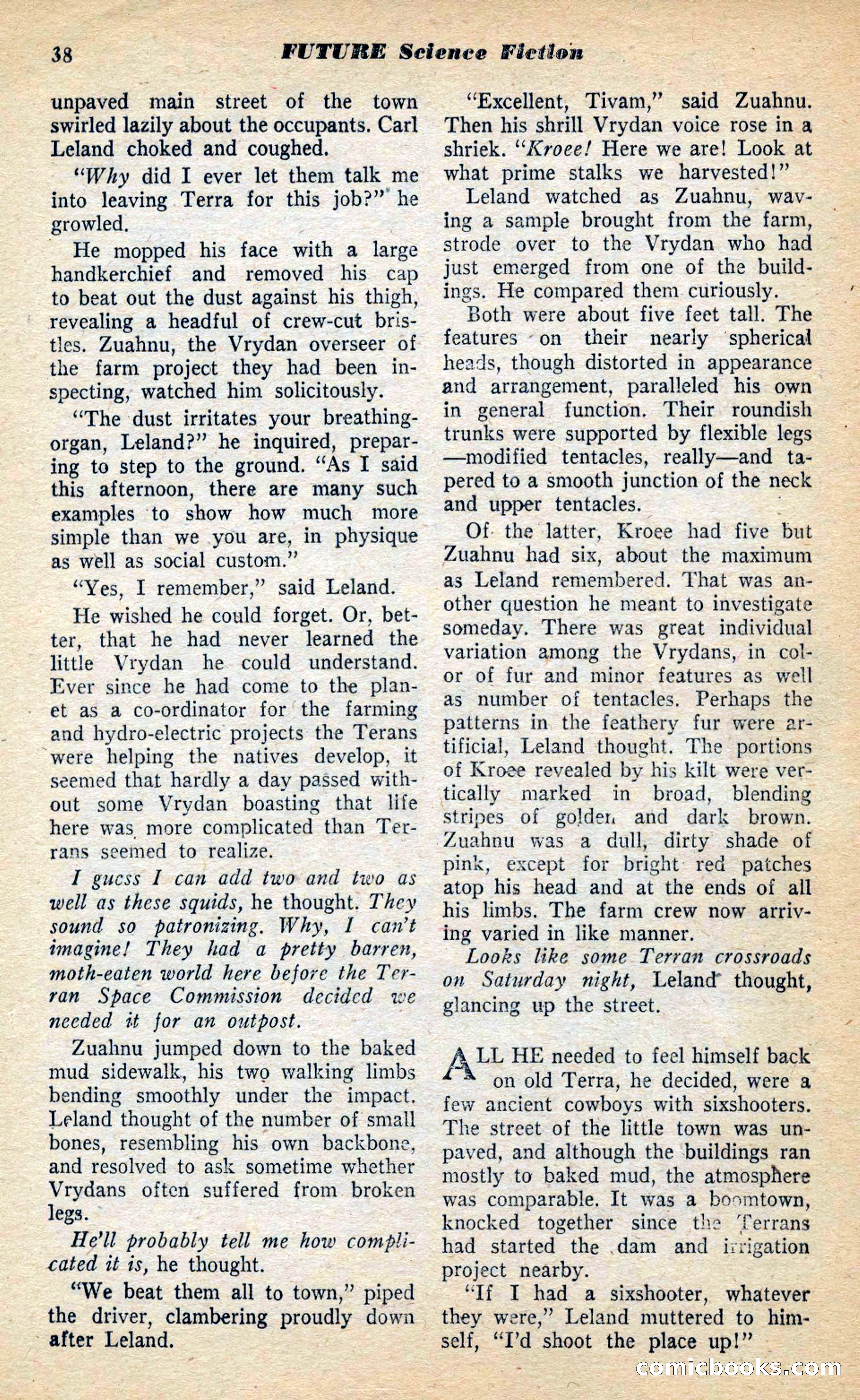 Future Science Fiction, March 1953 — page 38 of 100