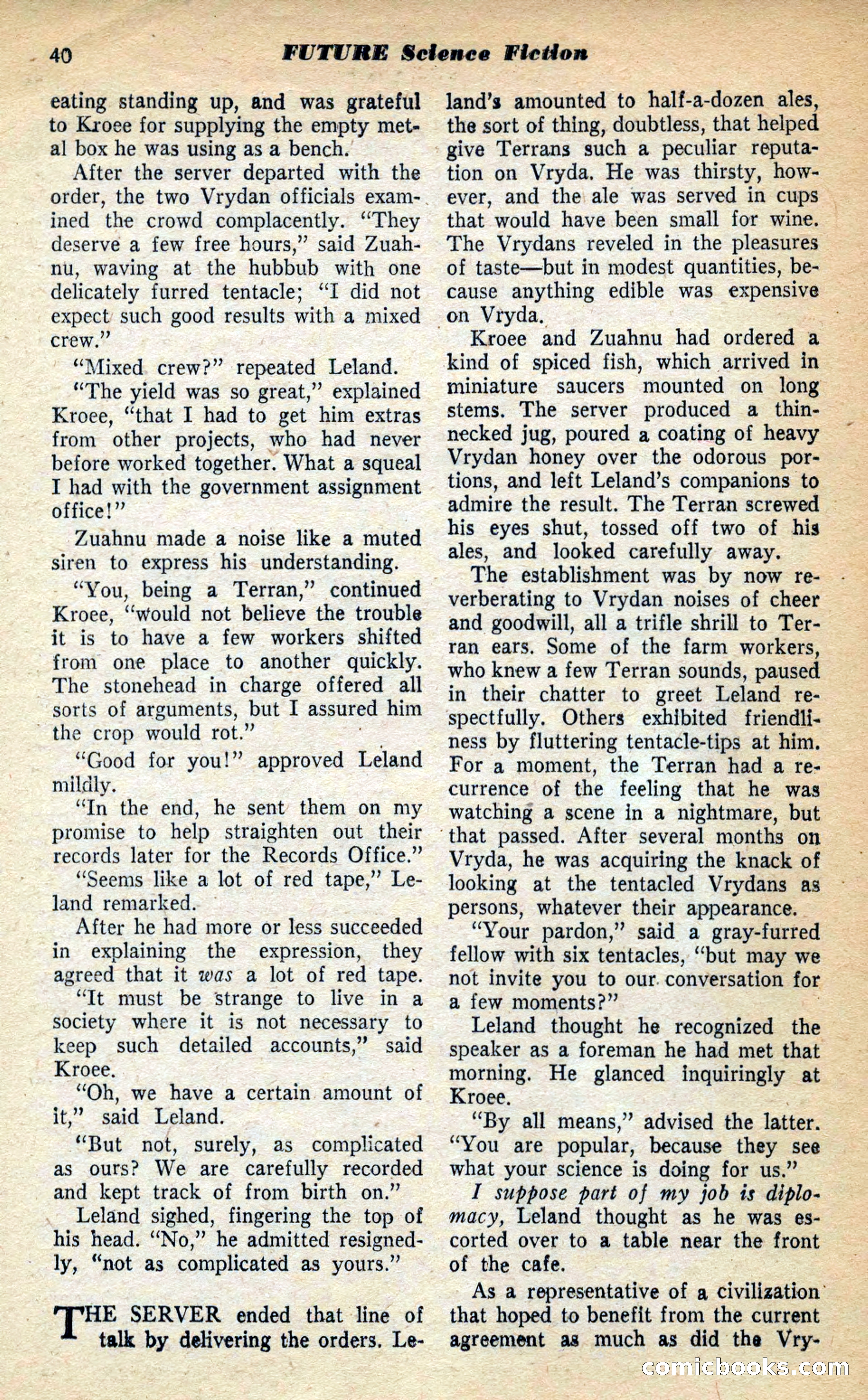 Future Science Fiction, March 1953 — page 40 of 100