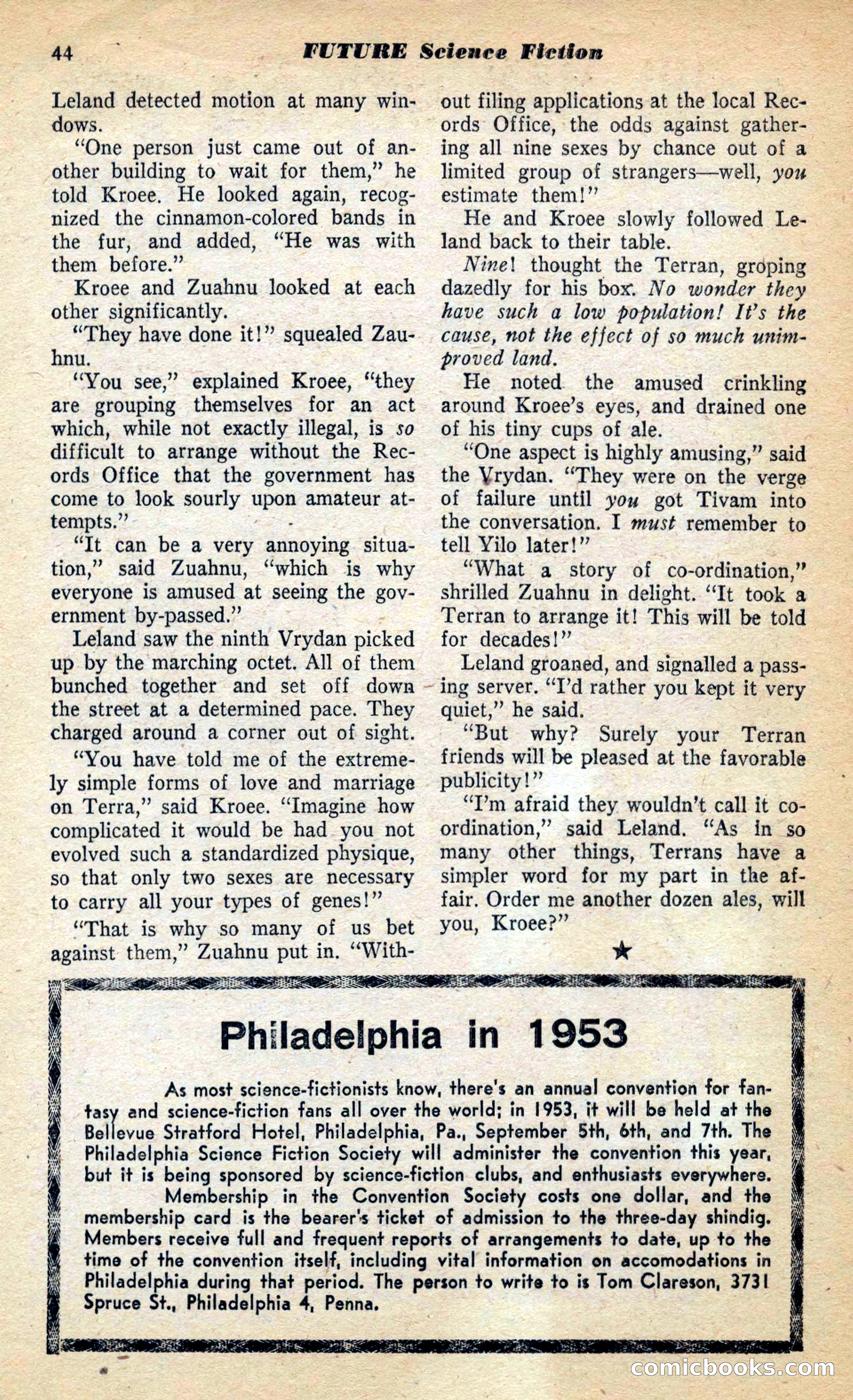 Future Science Fiction, March 1953 — page 44 of 100
