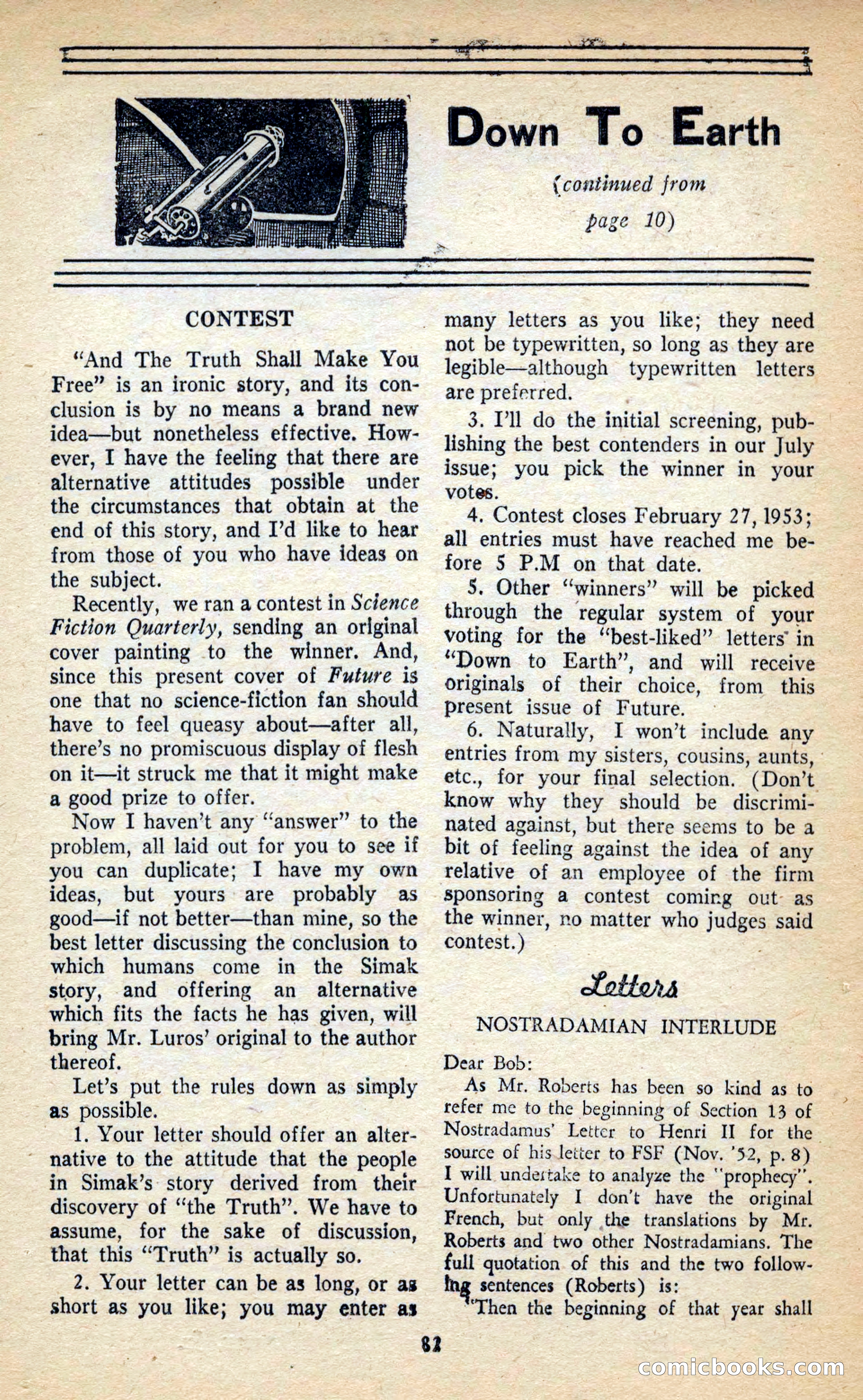 Future Science Fiction, March 1953 — page 82 of 100