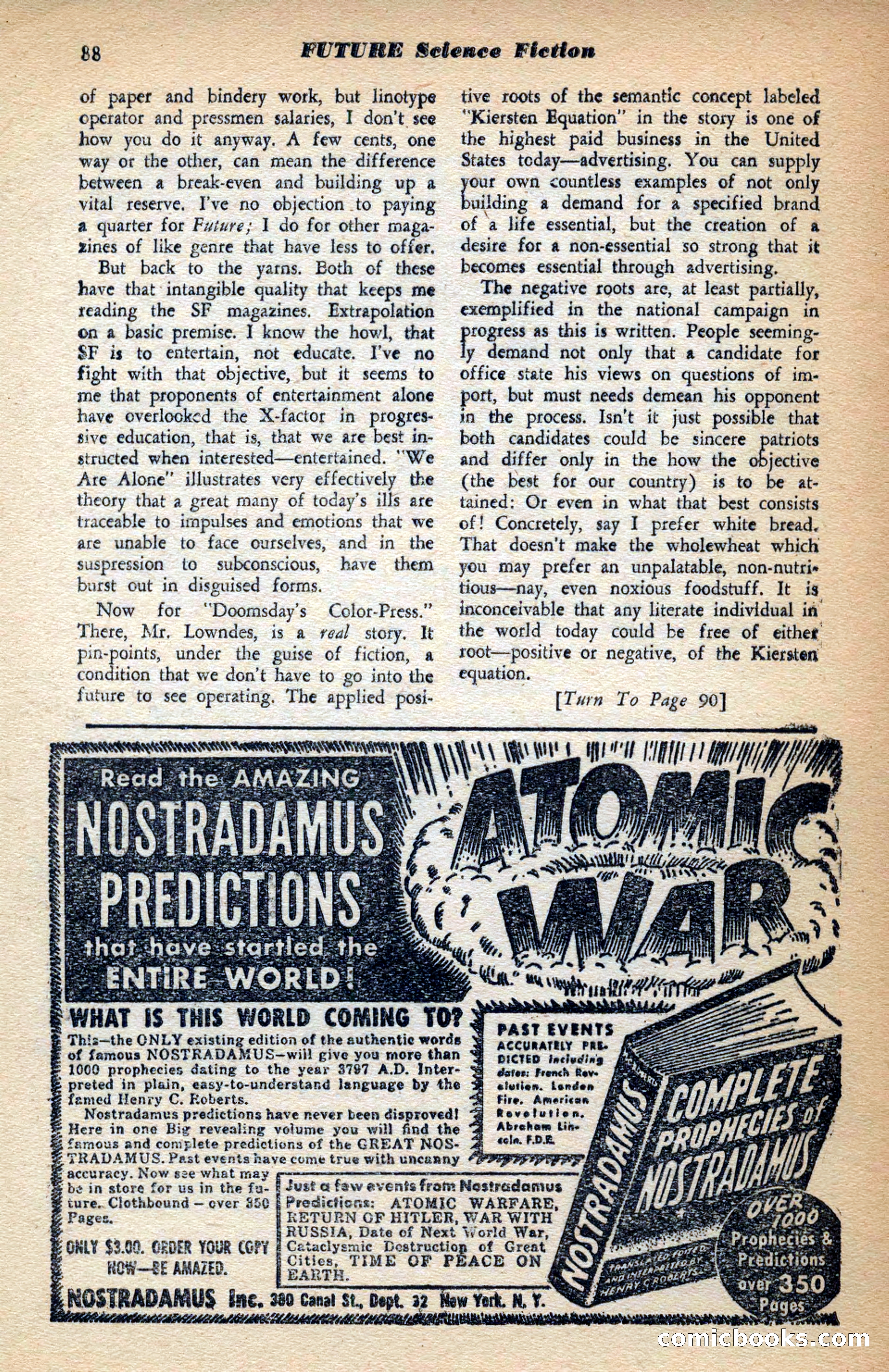 Future Science Fiction, March 1953 — page 88 of 100