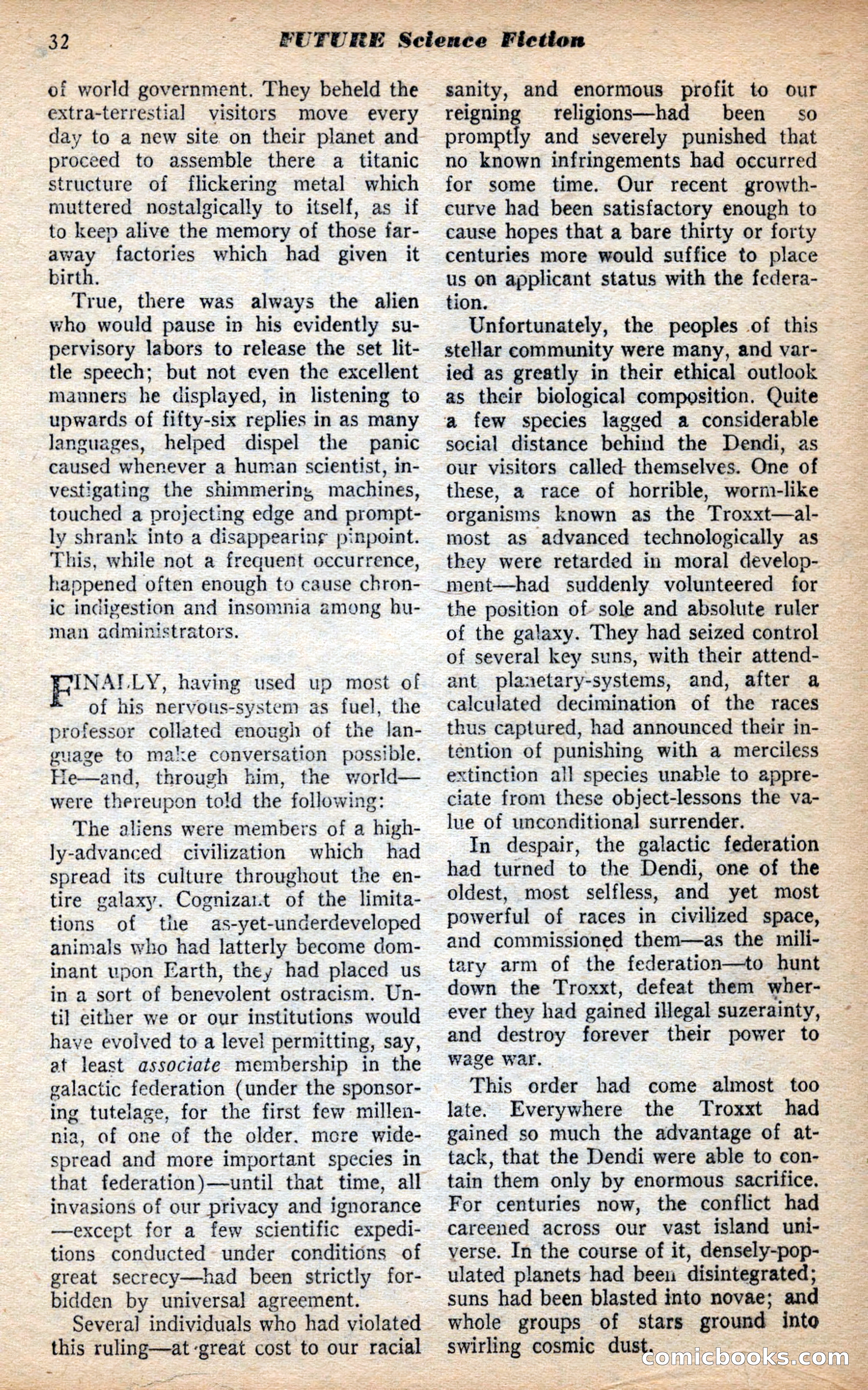 Future Science Fiction, May 1953 — page 32 of 100