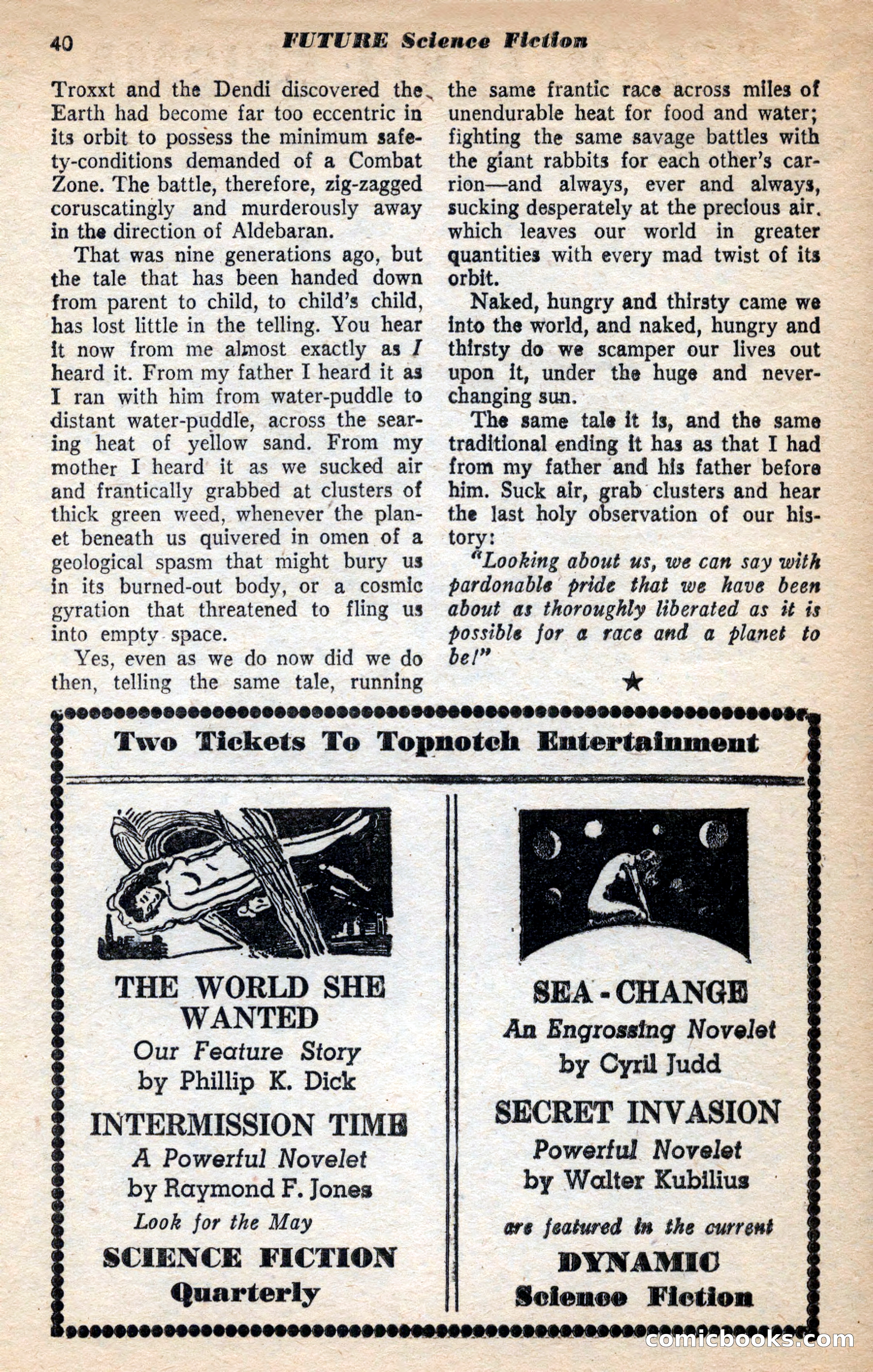 Future Science Fiction, May 1953 — page 40 of 100