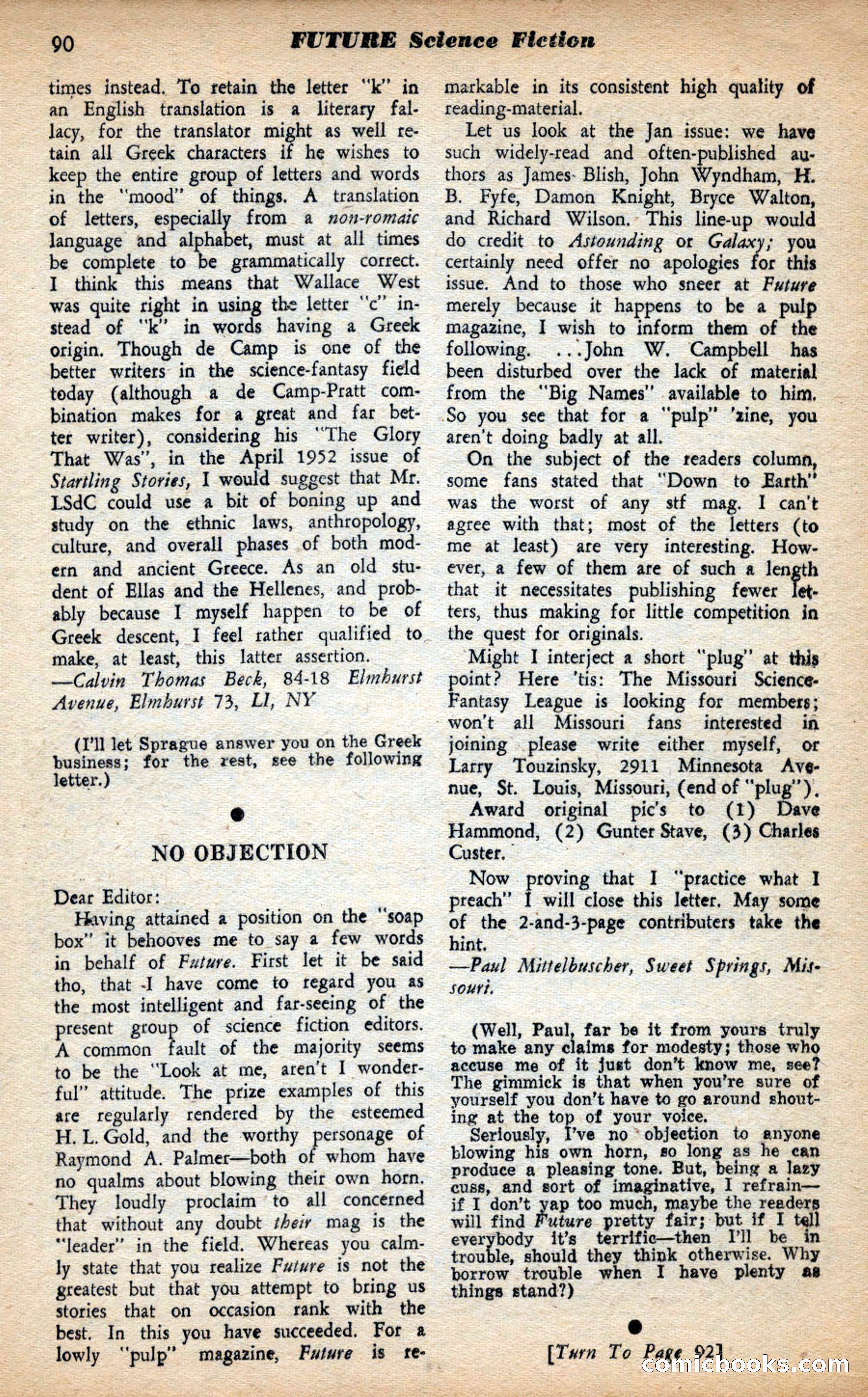 Future Science Fiction, May 1953 — page 90 of 100