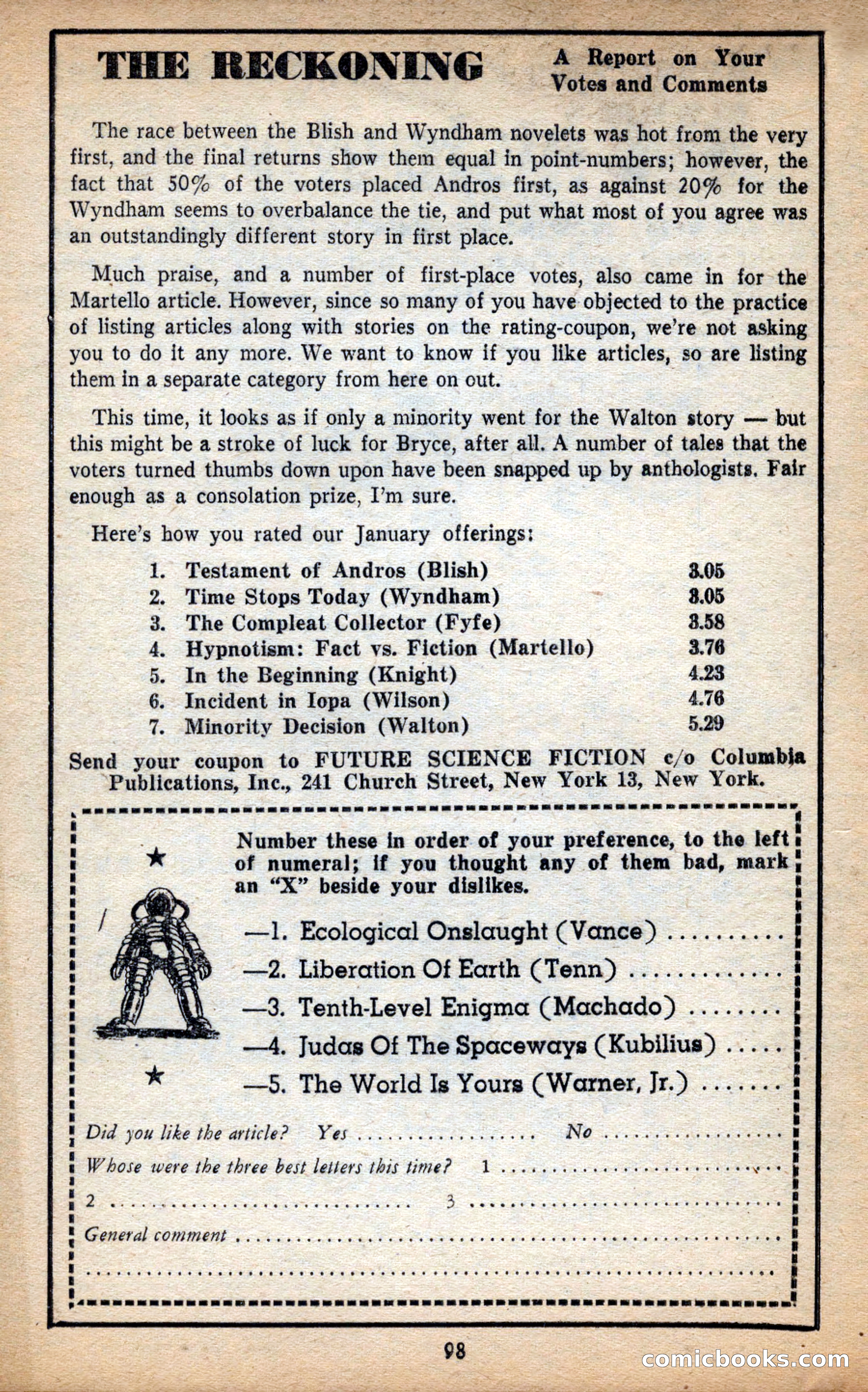Future Science Fiction, May 1953 — page 98 of 100