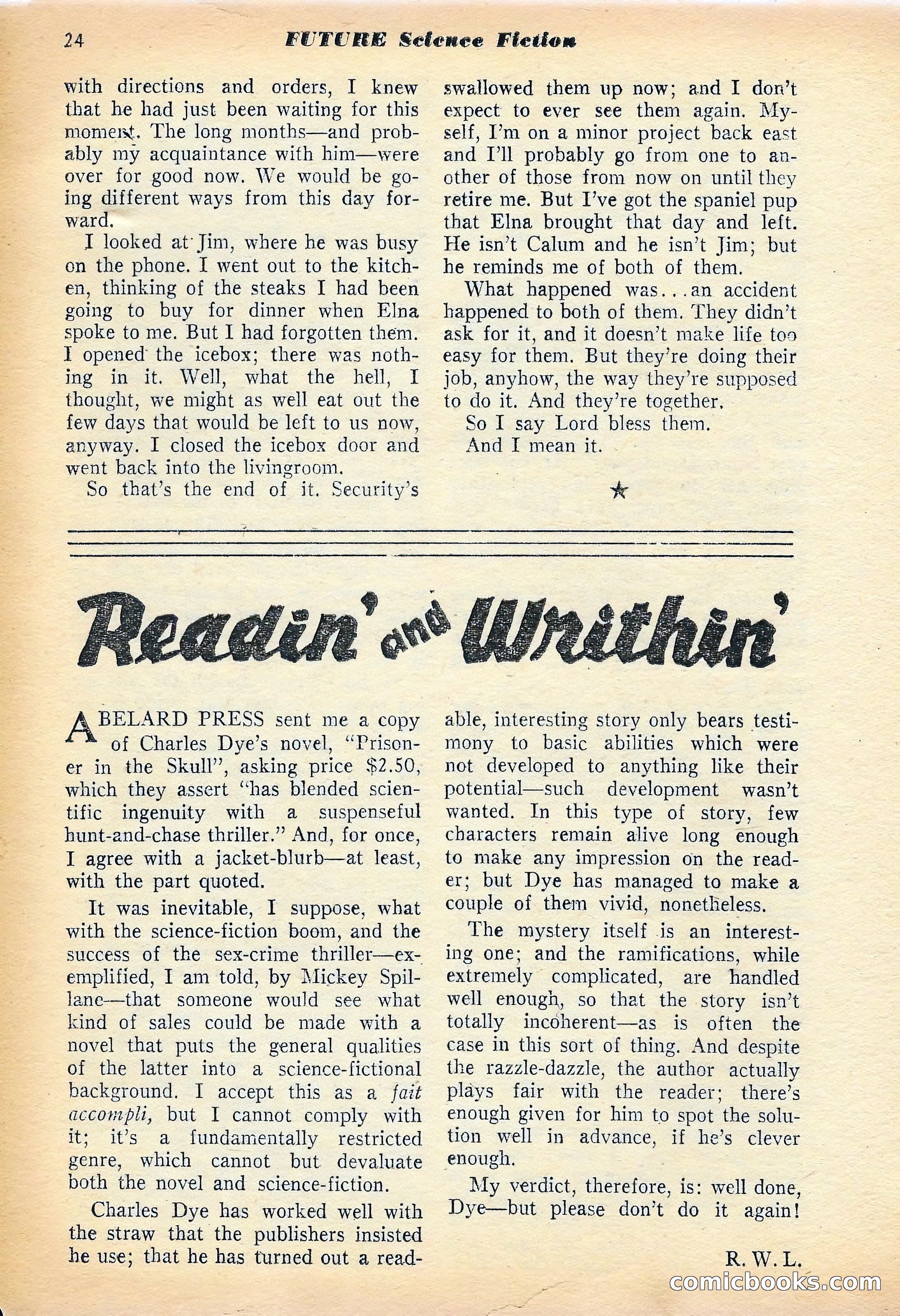 Future Science Fiction, July 1953 — page 25 of 101