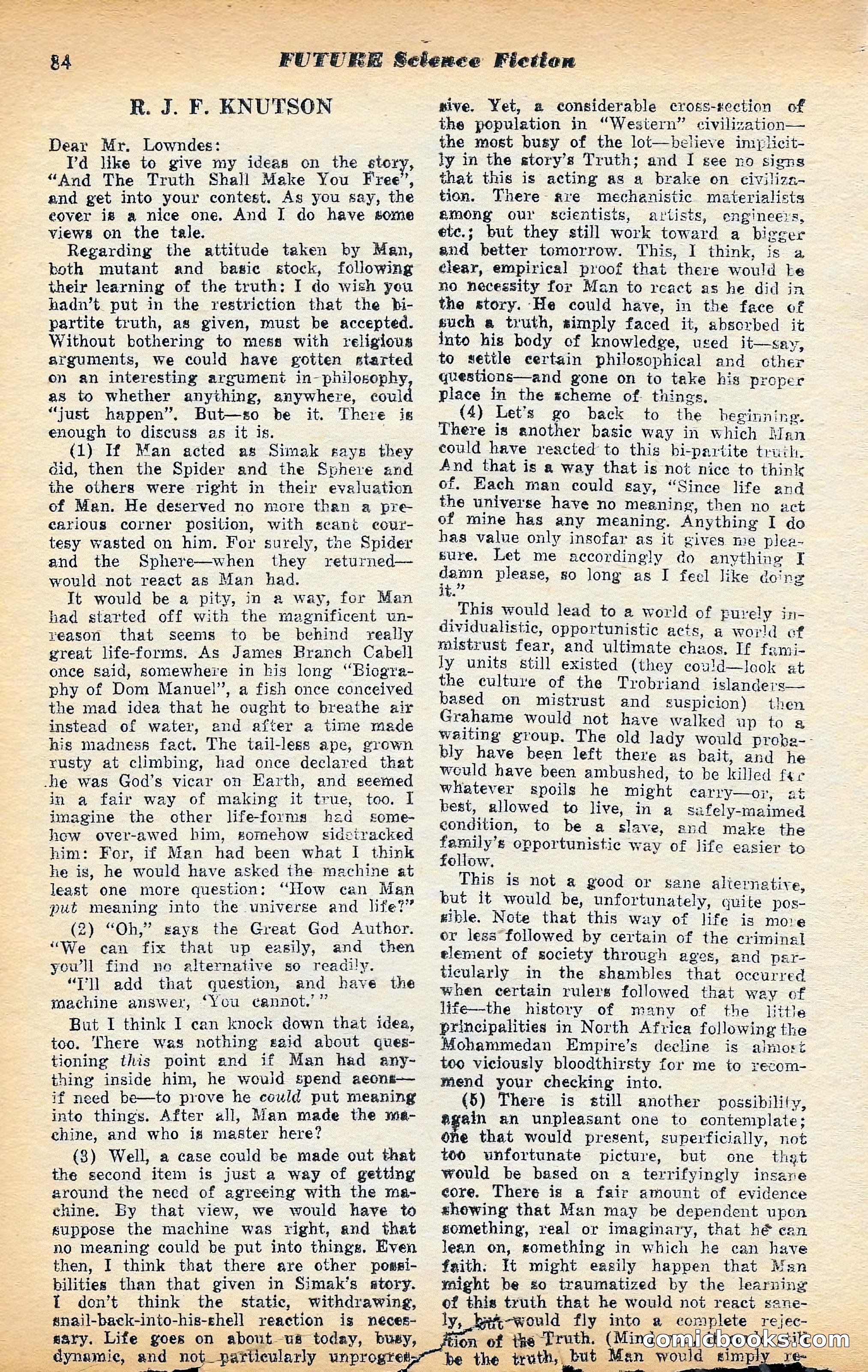 Future Science Fiction, July 1953 — page 85 of 101