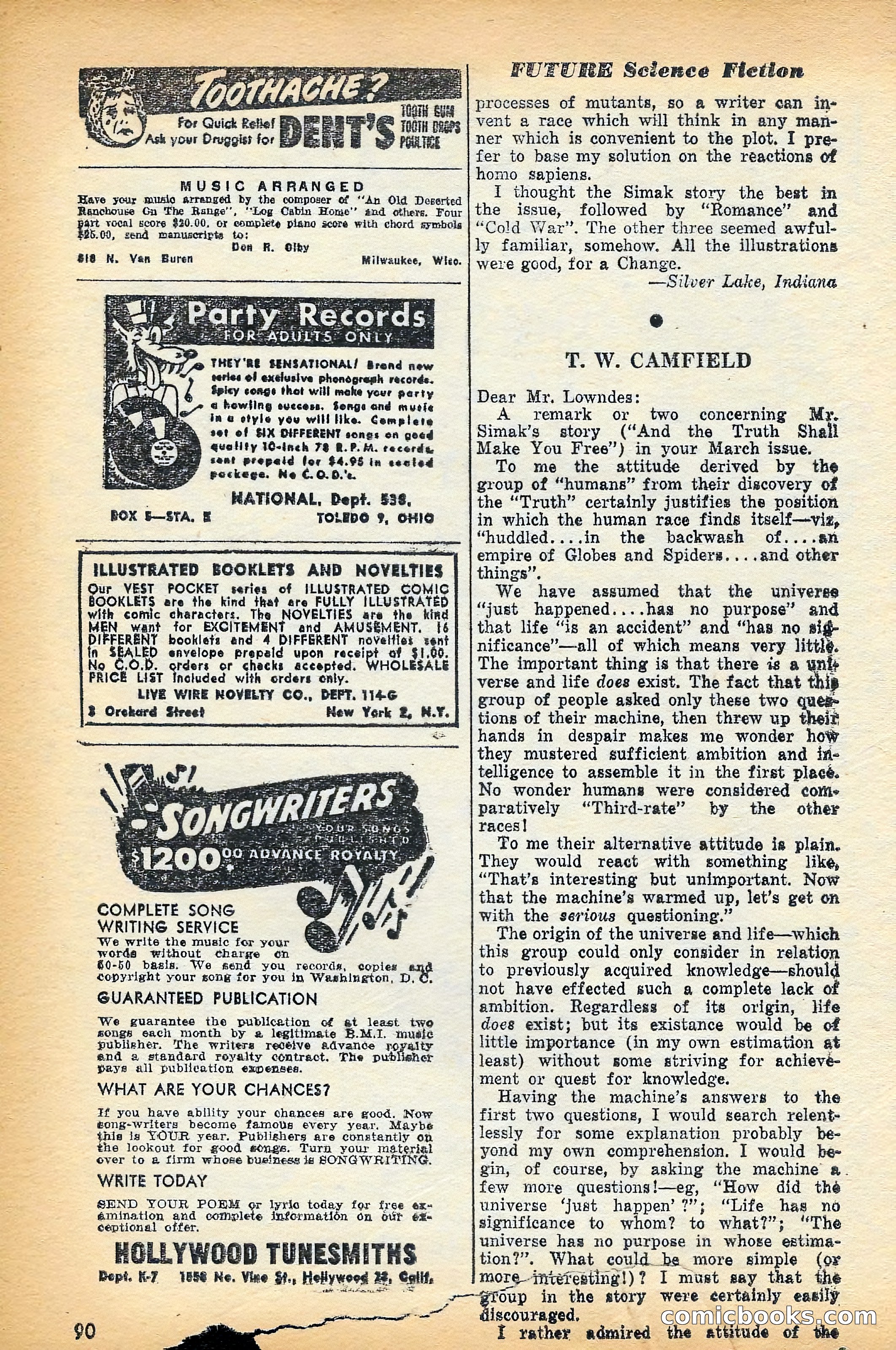 Future Science Fiction, July 1953 — page 91 of 101