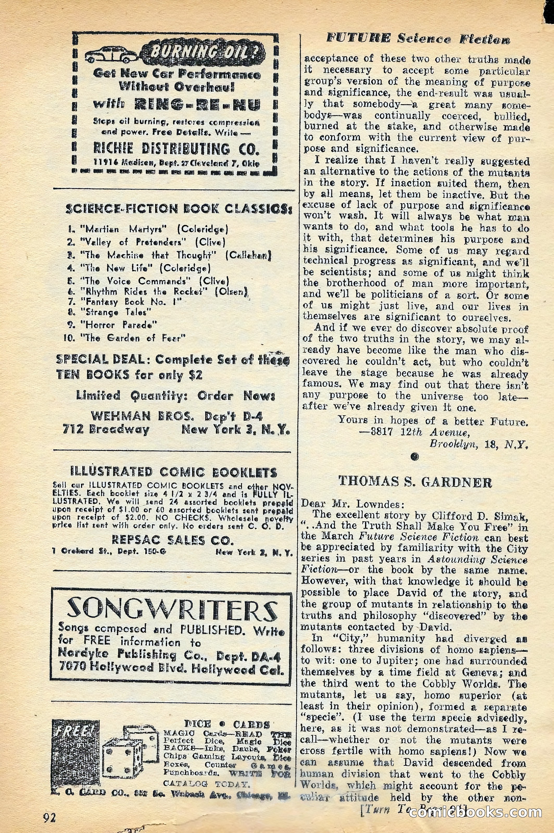Future Science Fiction, July 1953 — page 93 of 101