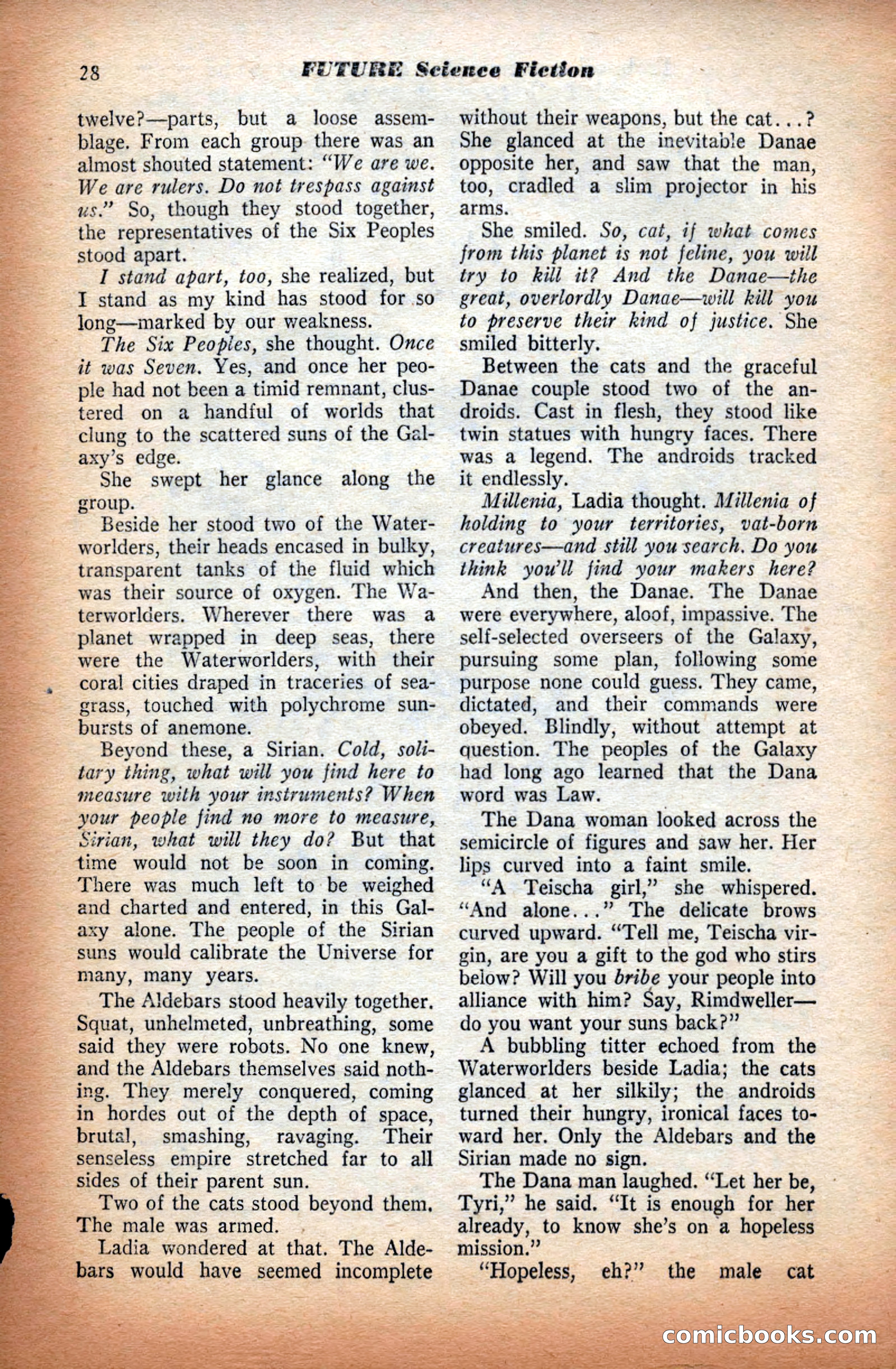 Future Science Fiction, September 1953 — page 28 of 100