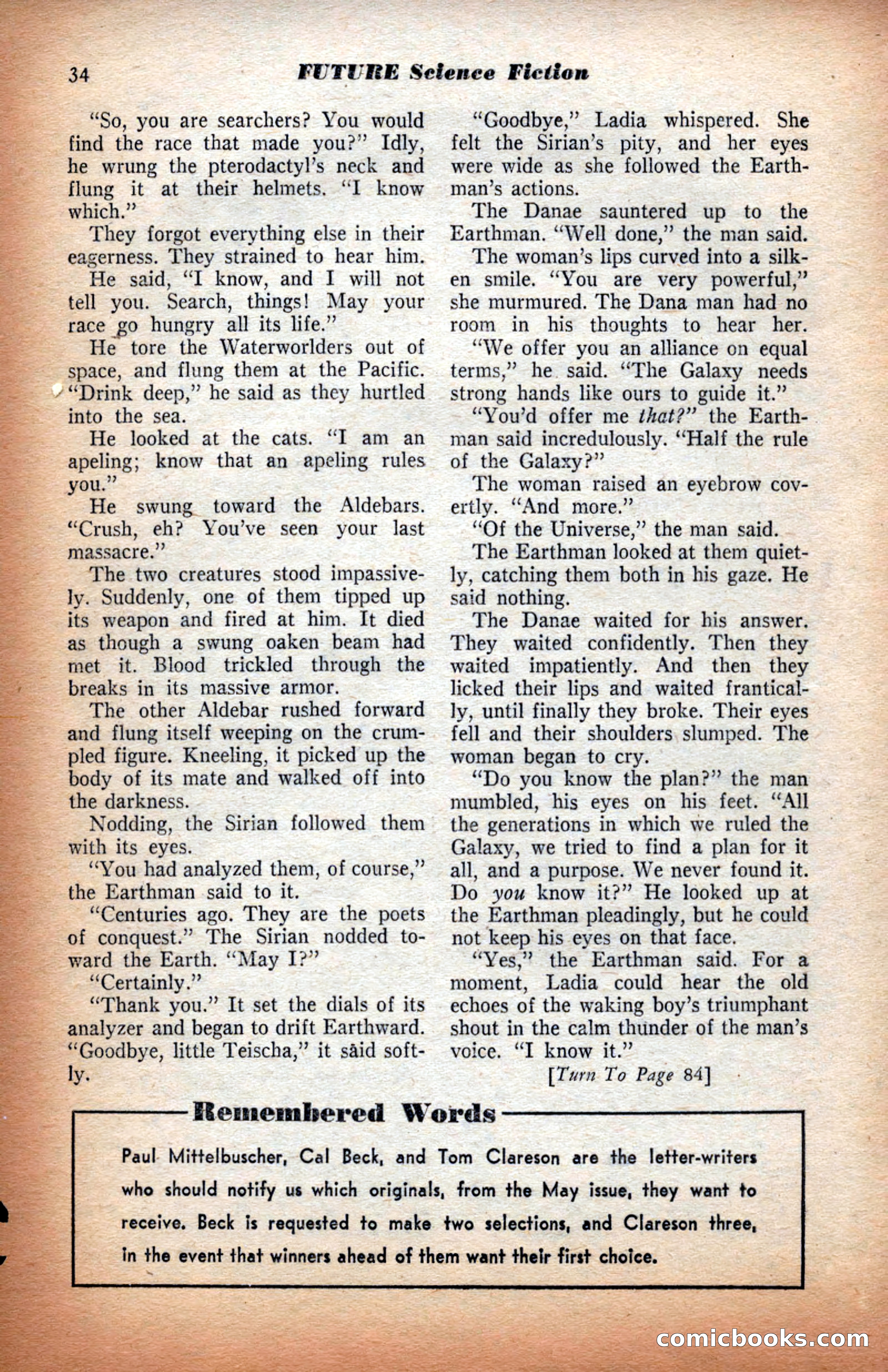 Future Science Fiction, September 1953 — page 34 of 100