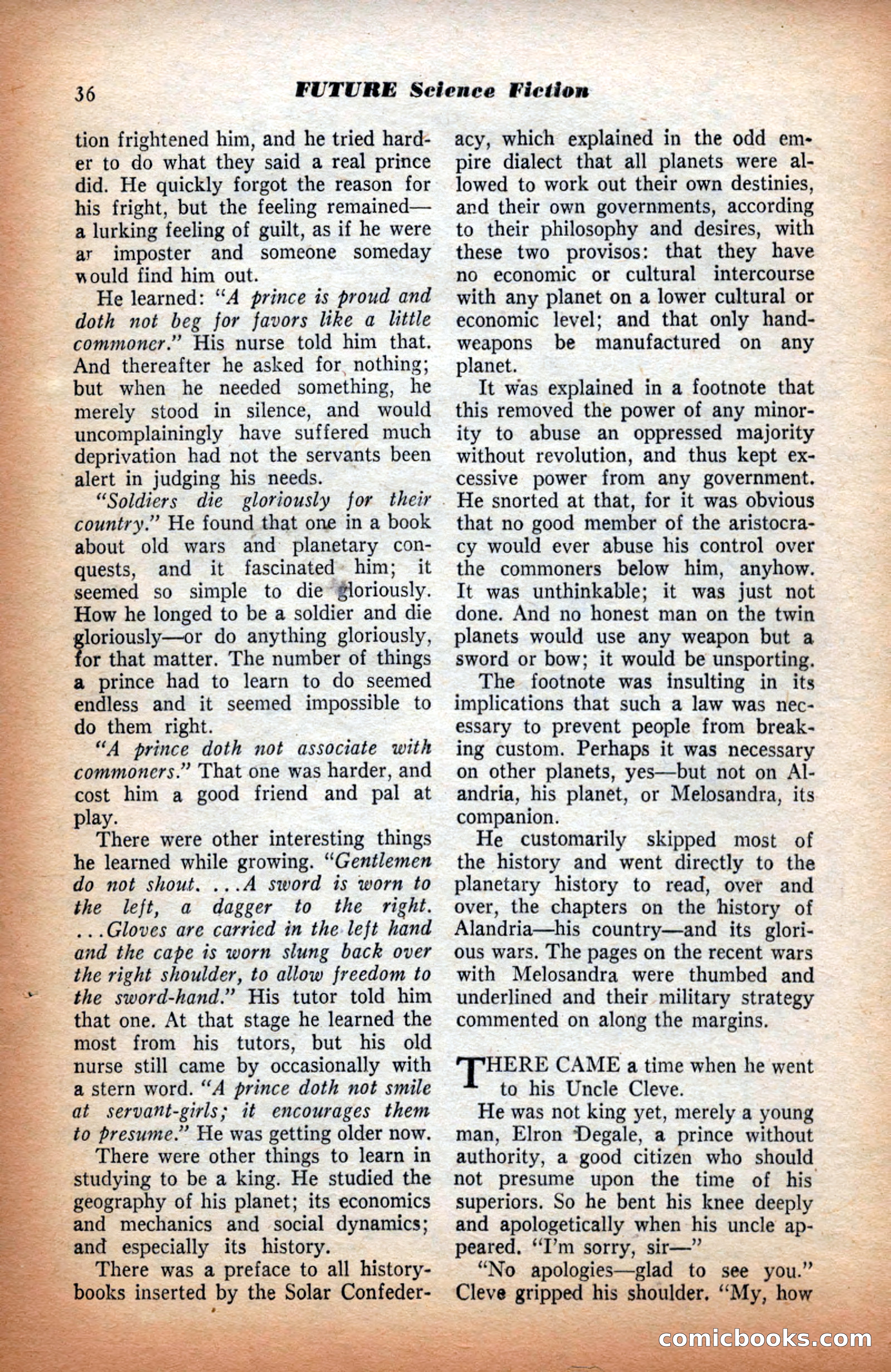 Future Science Fiction, September 1953 — page 36 of 100