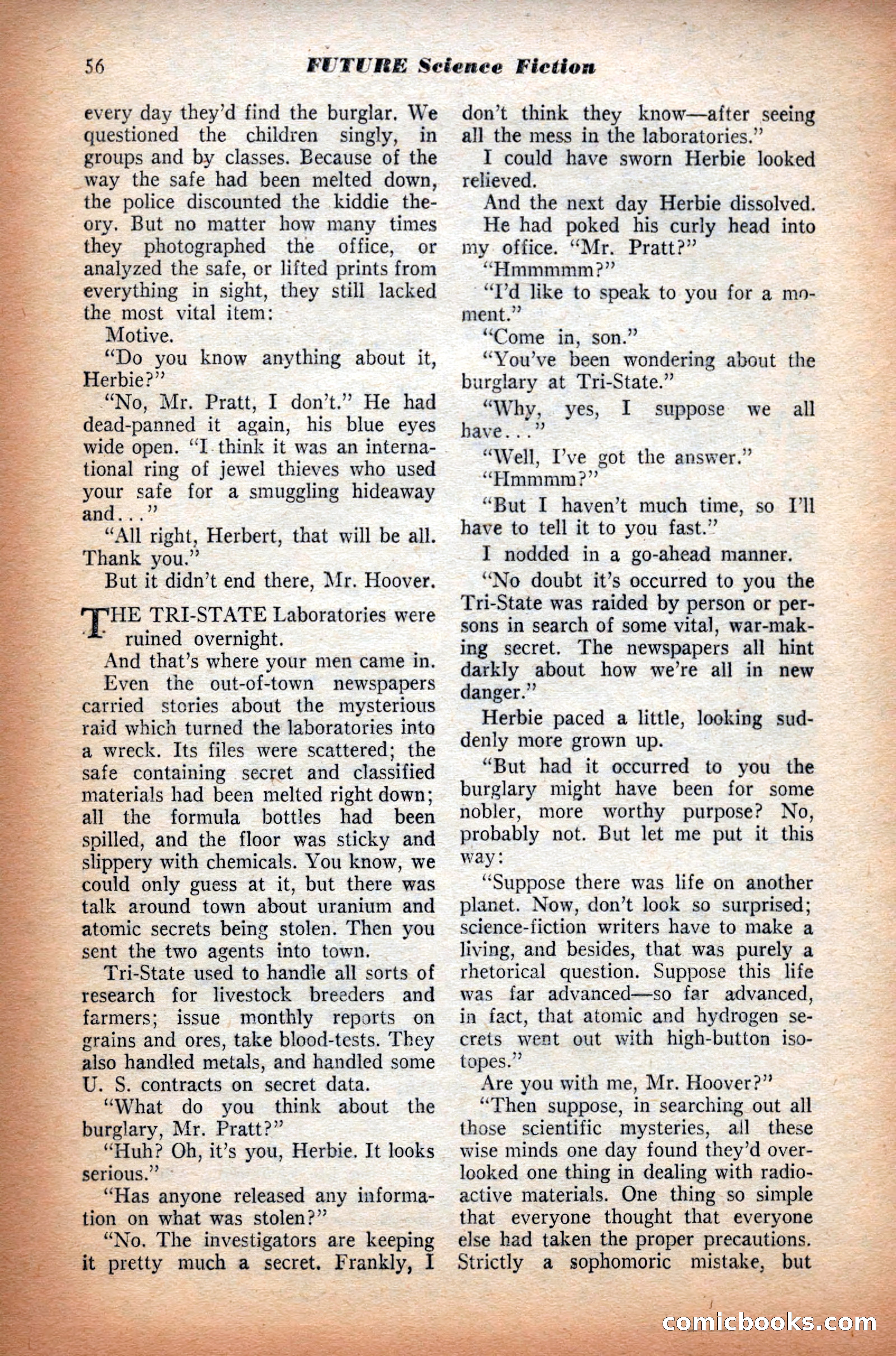 Future Science Fiction, September 1953 — page 56 of 100