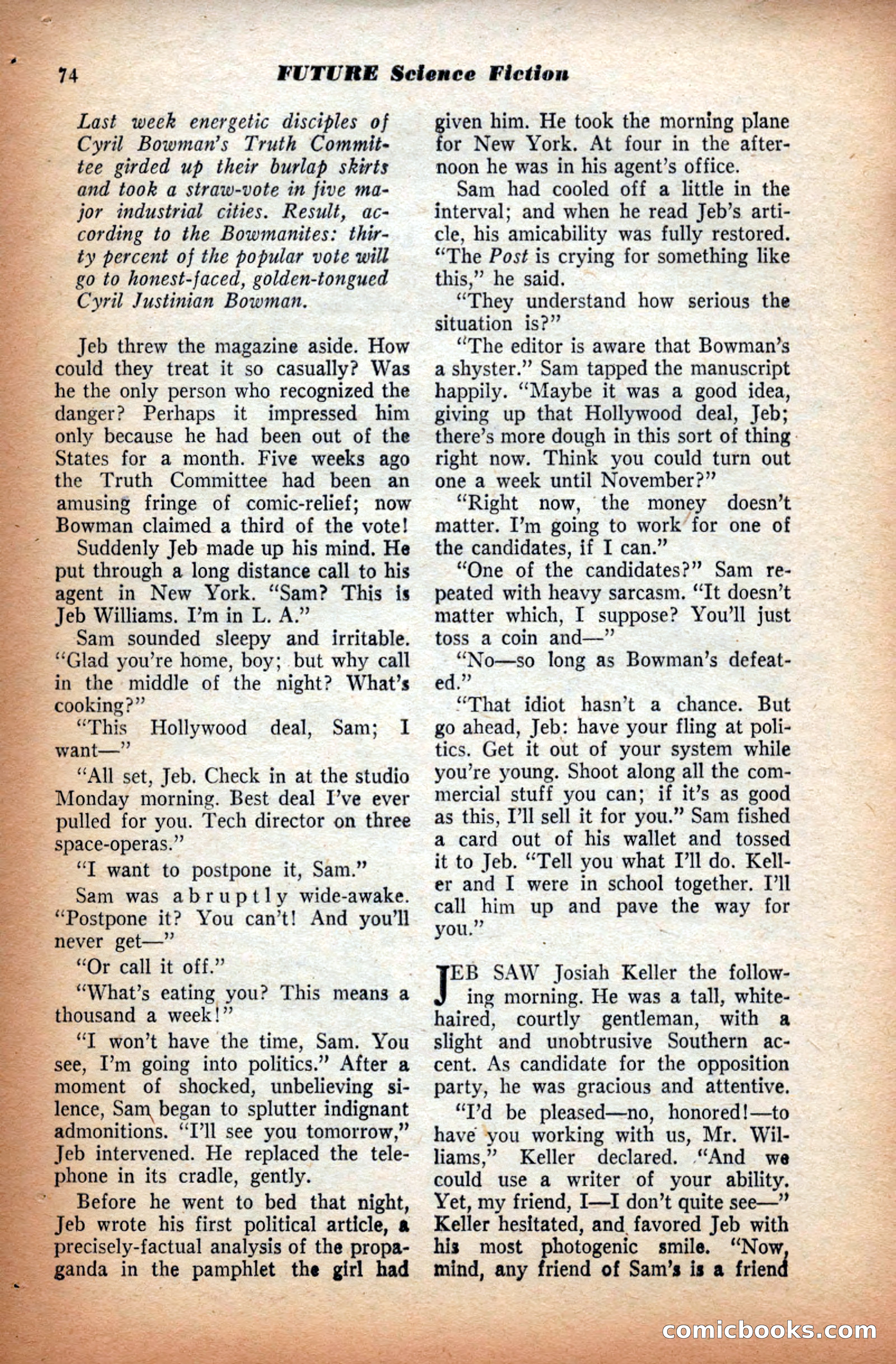 Future Science Fiction, September 1953 — page 74 of 100