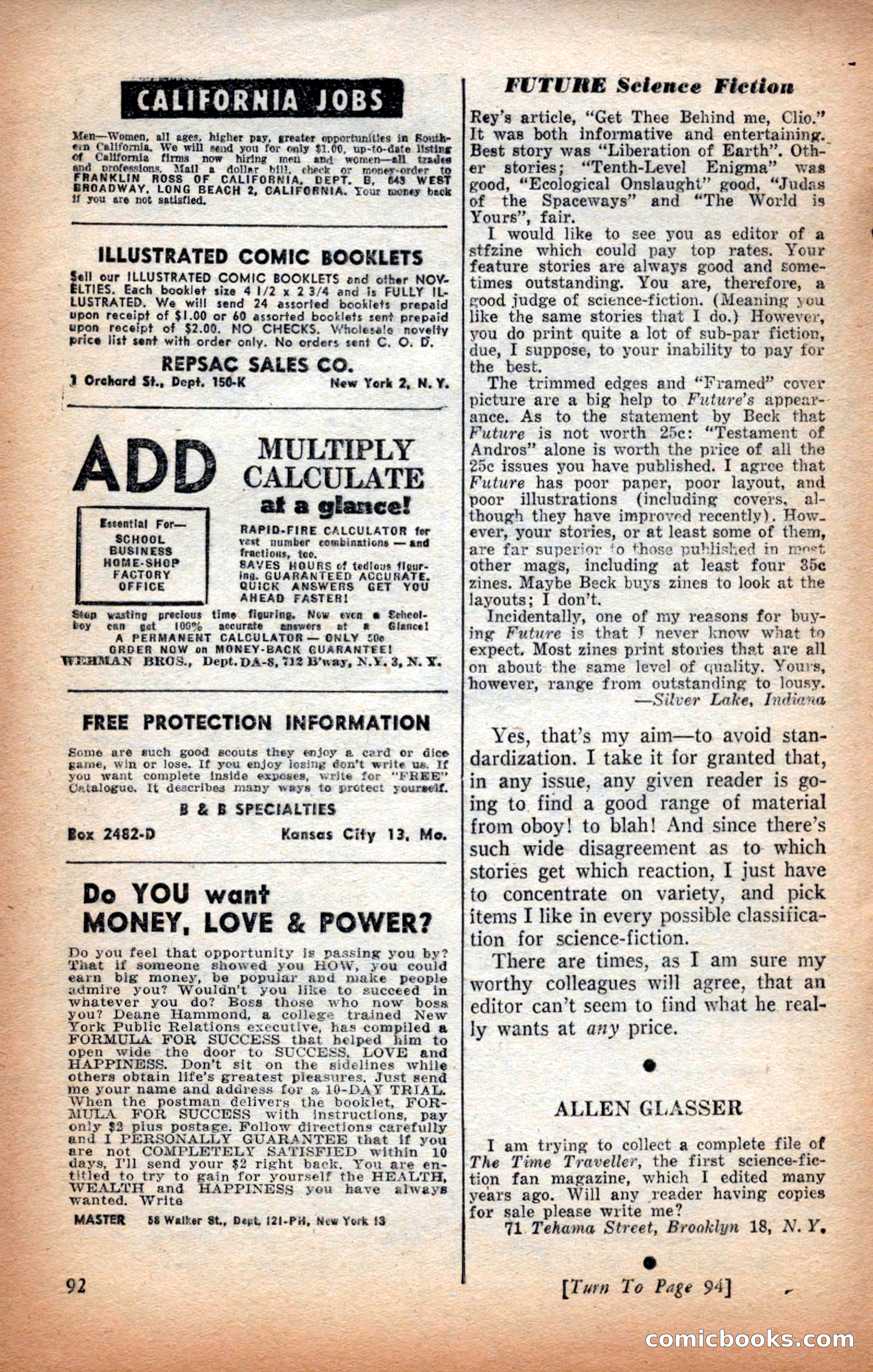 Future Science Fiction, September 1953 — page 92 of 100