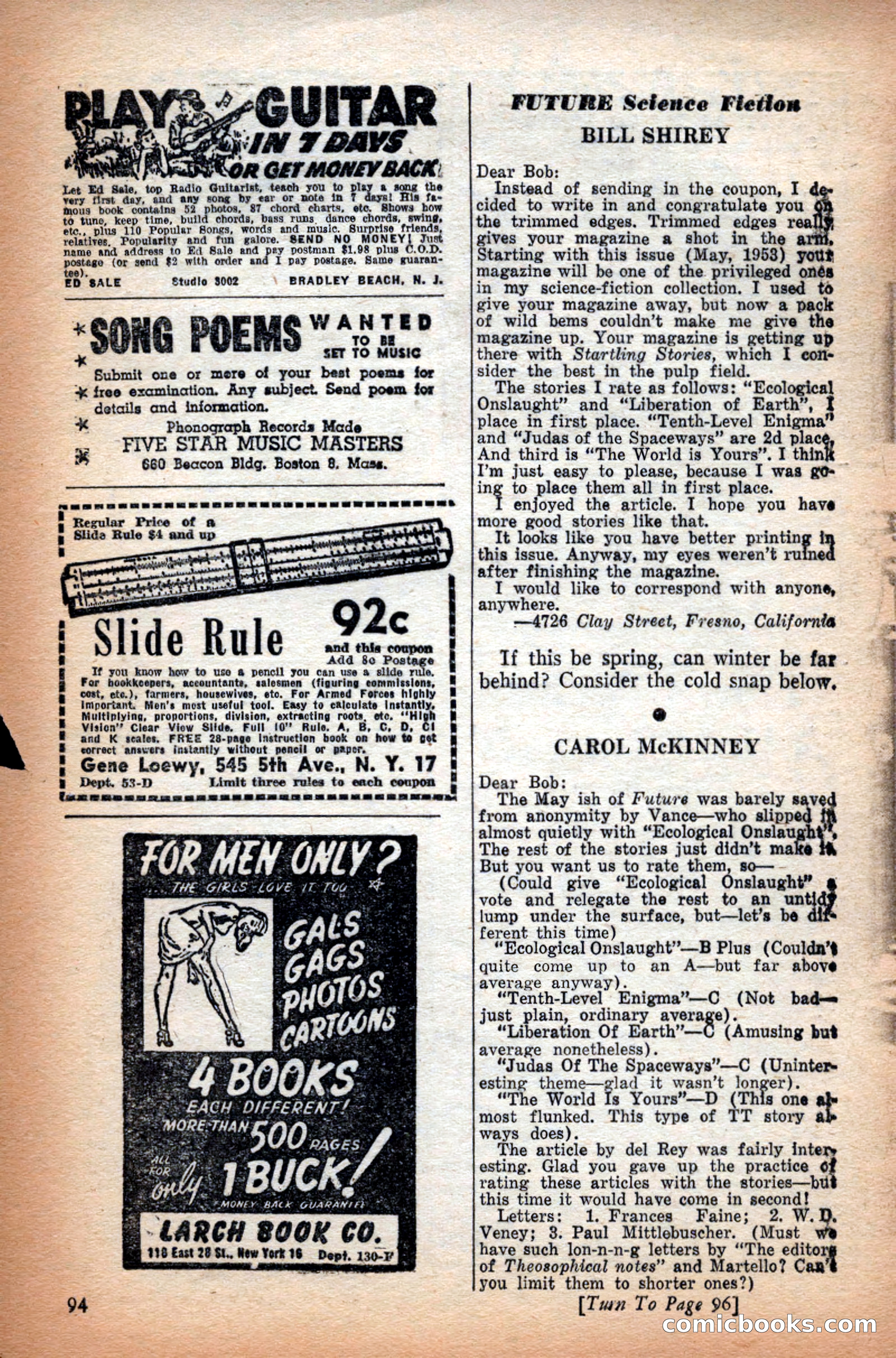 Future Science Fiction, September 1953 — page 94 of 100