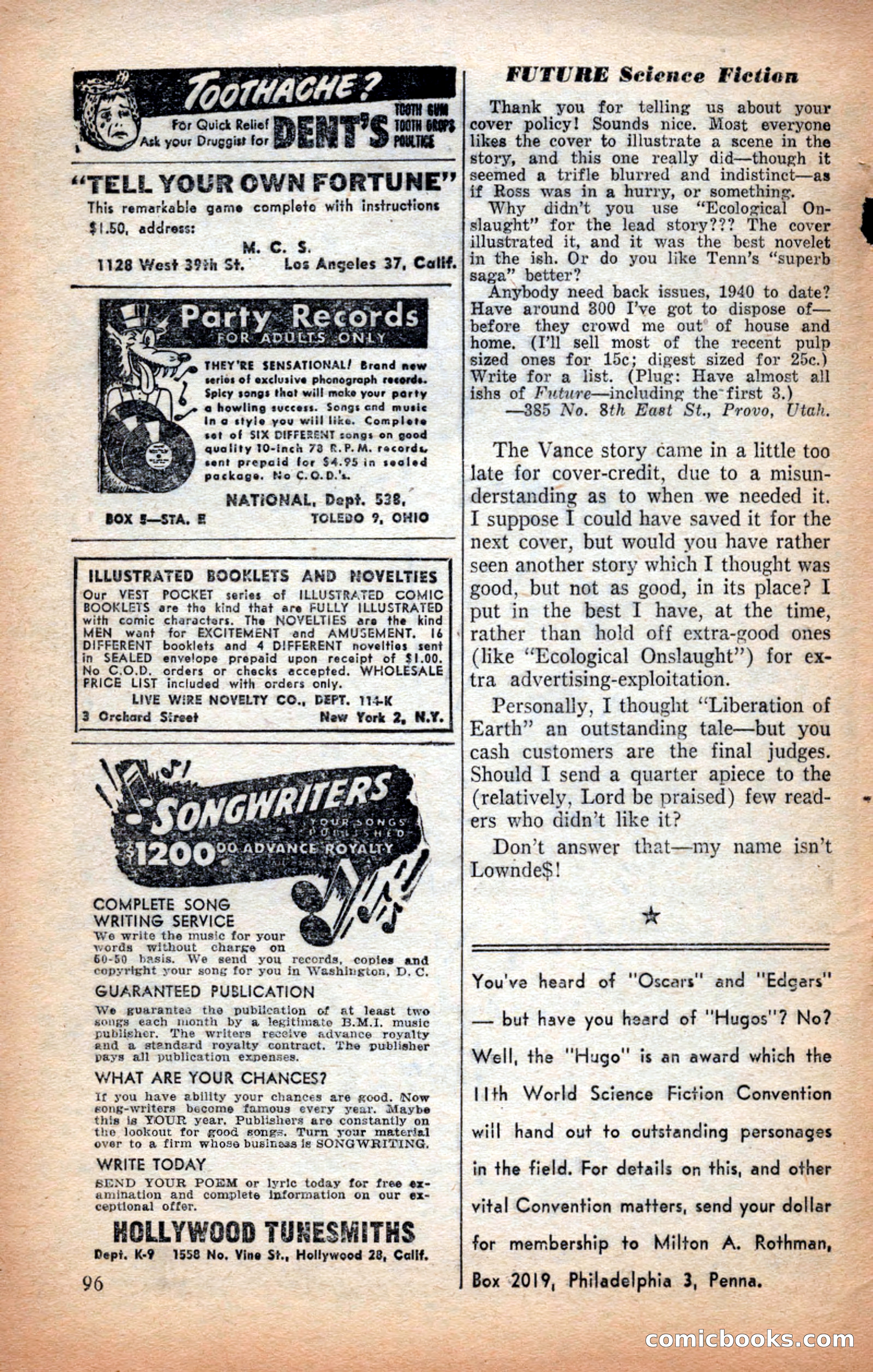 Future Science Fiction, September 1953 — page 96 of 100