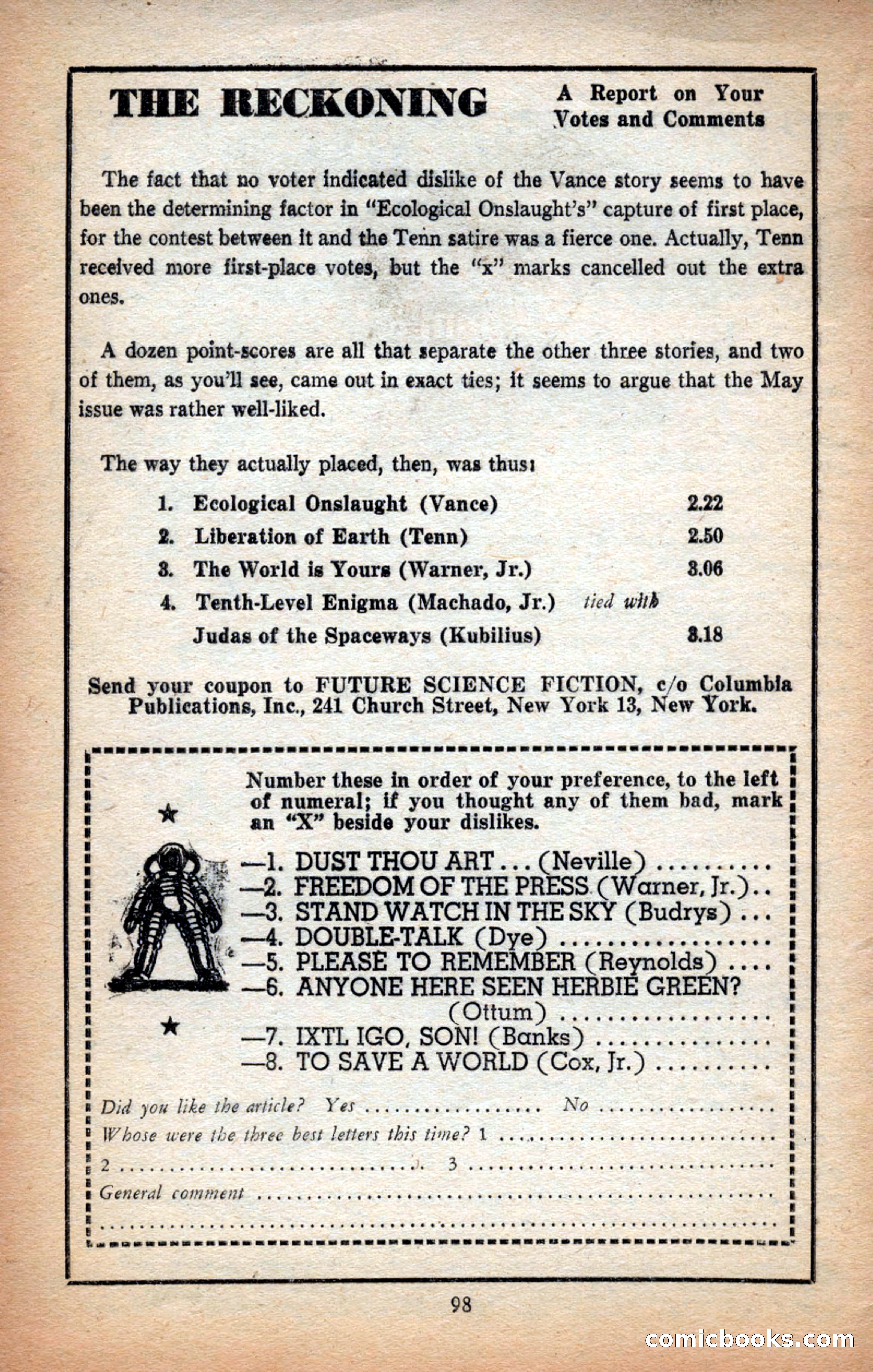 Future Science Fiction, September 1953 — page 98 of 100