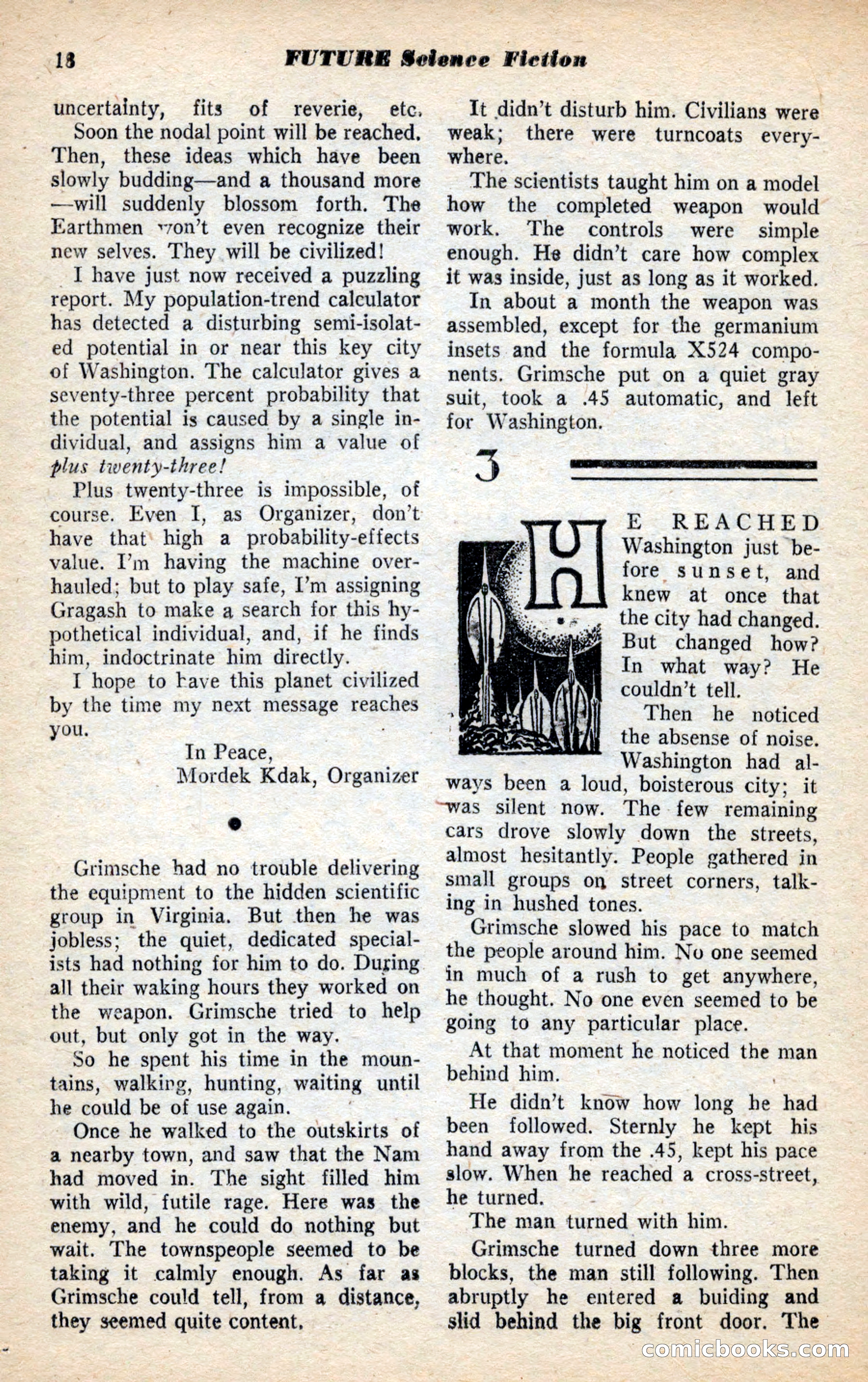 Future Science Fiction, November 1953 — page 18 of 100