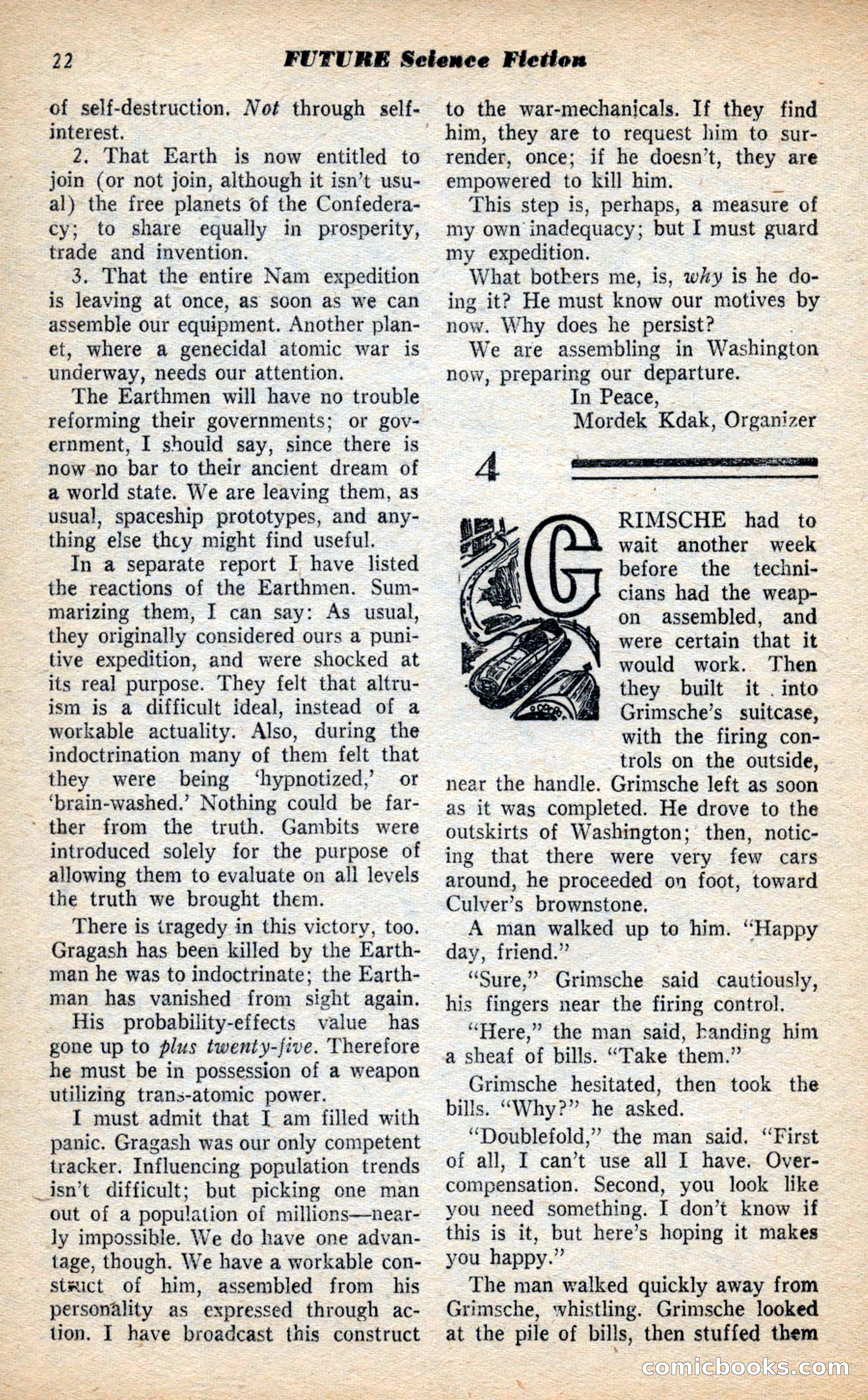 Future Science Fiction, November 1953 — page 22 of 100