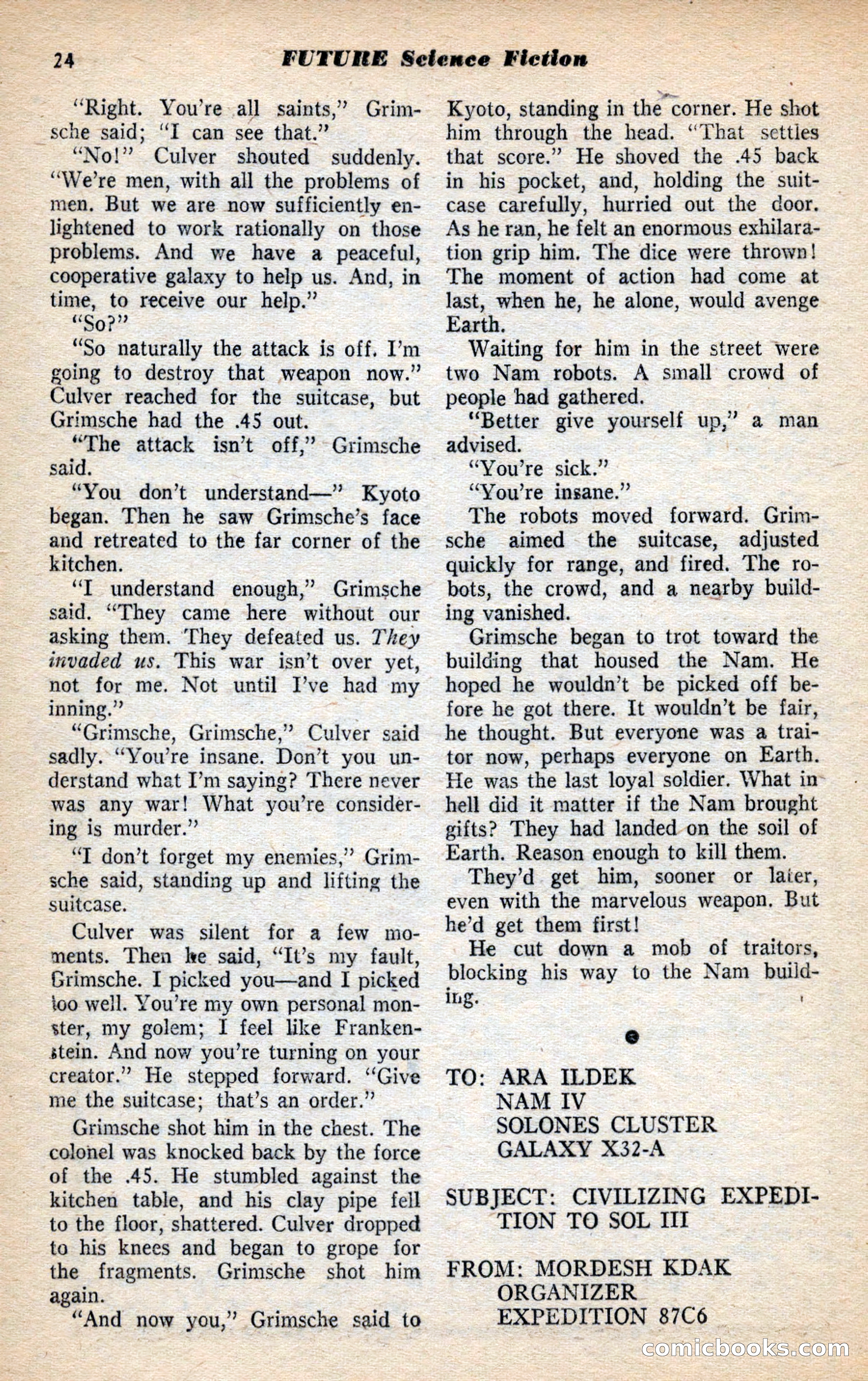Future Science Fiction, November 1953 — page 24 of 100
