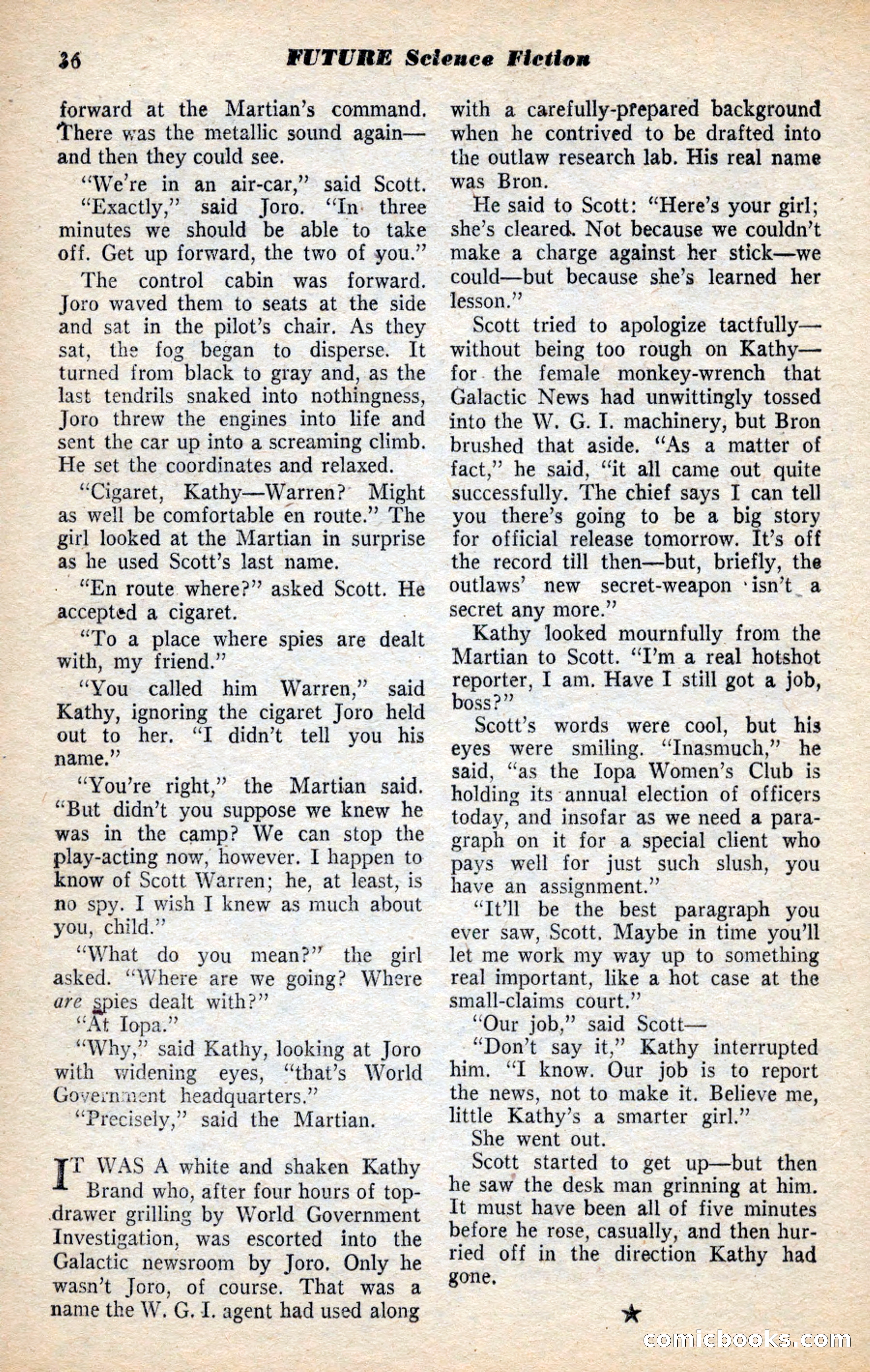 Future Science Fiction, November 1953 — page 36 of 100